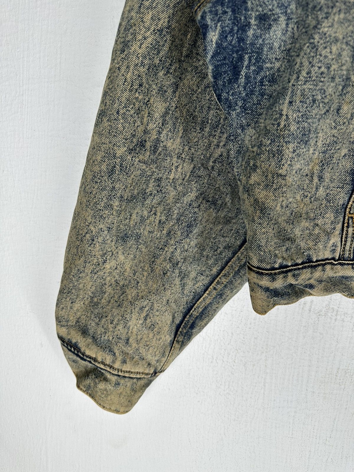 Wrangler Vintage Wrangler Euro Blue System Distred Denim Jacket Size US L / EU 52-54 / 3 - 8 Thumbnail