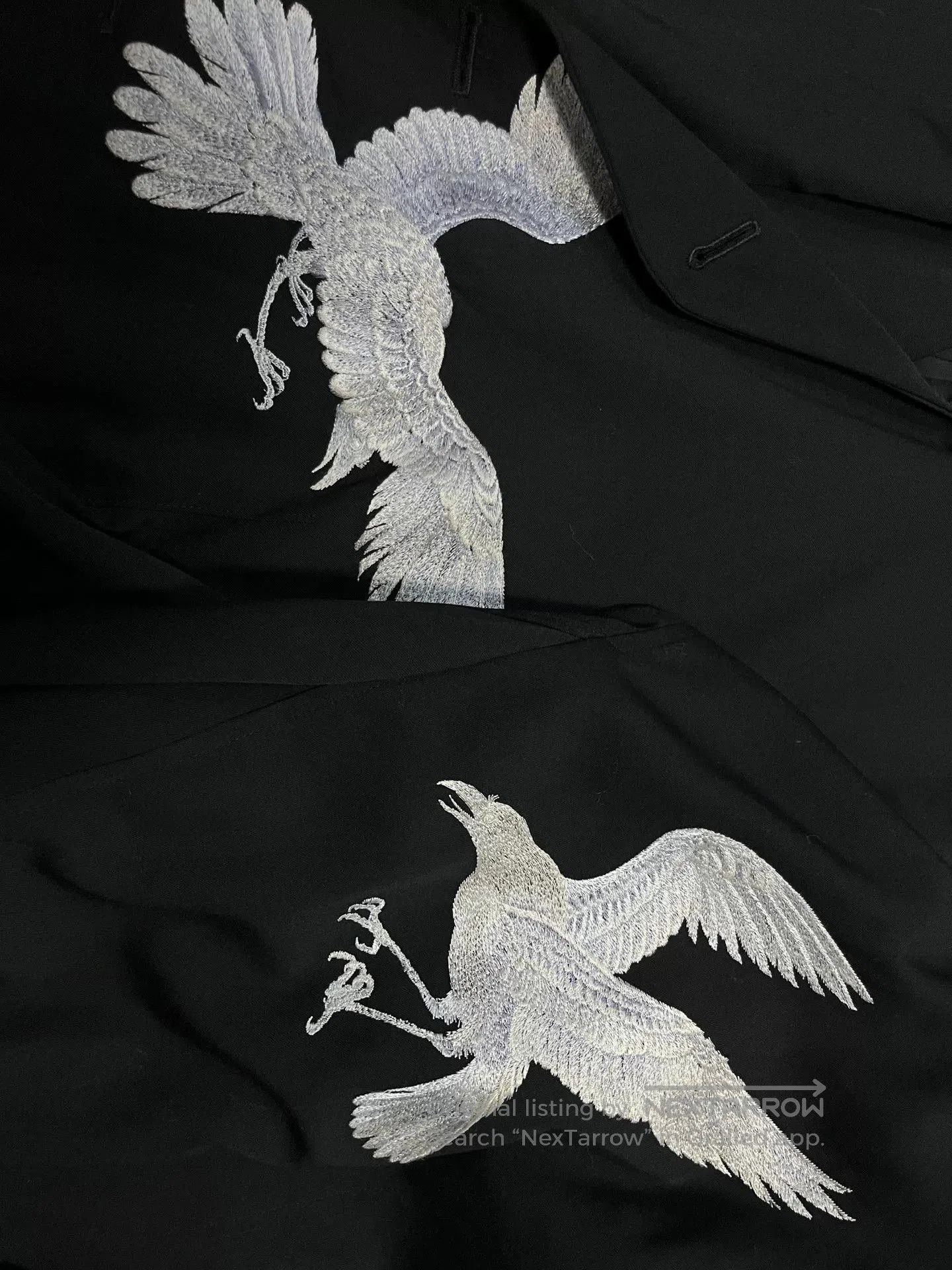 Yohji Yamamoto Yohji Yamamoto Embroidered Raven Jacket. Size XL / US 12-14 / IT 48-50 - 7 Thumbnail