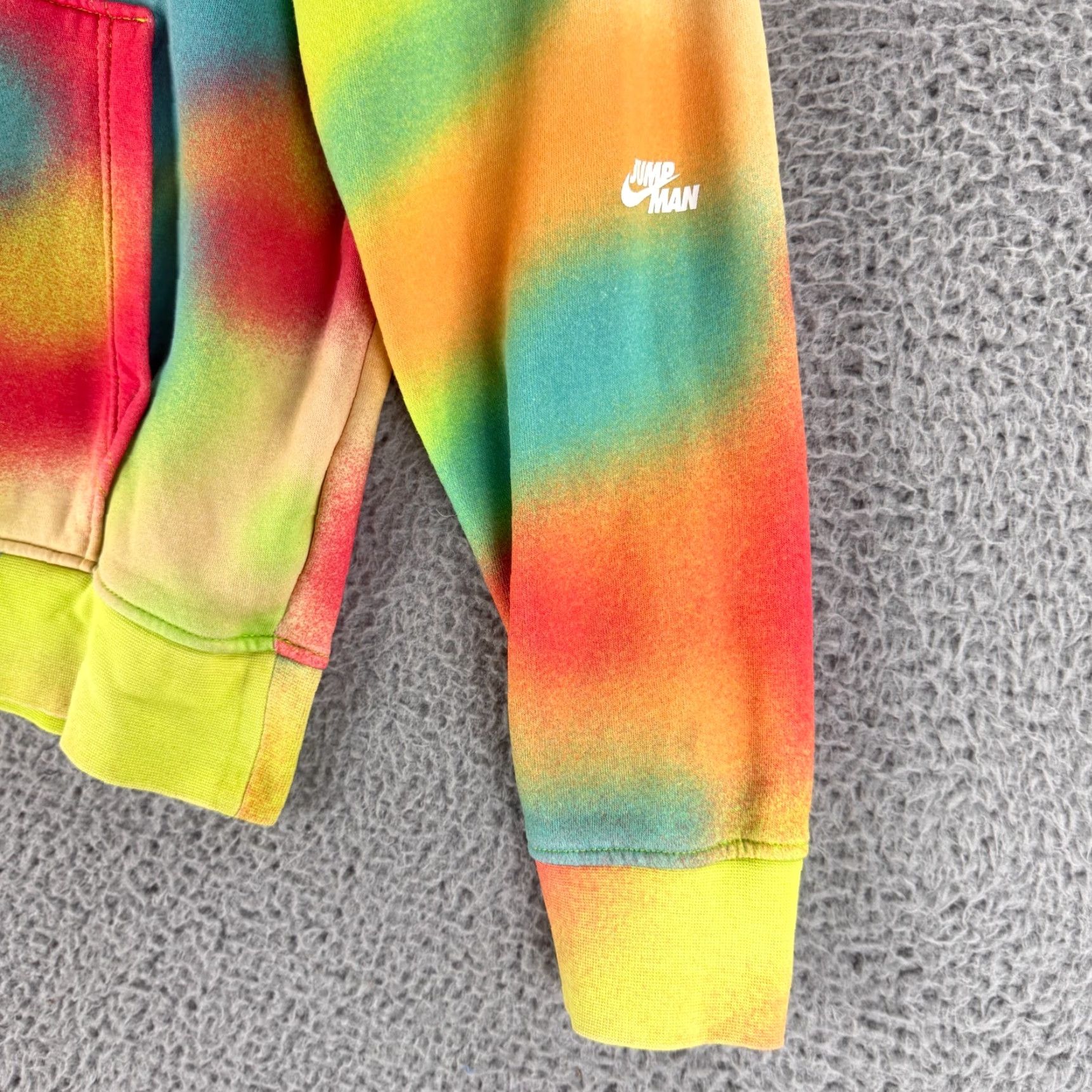 Jordan Brand Jordan Hoodie Sweatshirt Mens Small Yellow Pullover Logo Cotton Long Sleeve Crew Neck Knit Fleece All Seasons Size US S / EU 44-46 / 1 - 3 Thumbnail