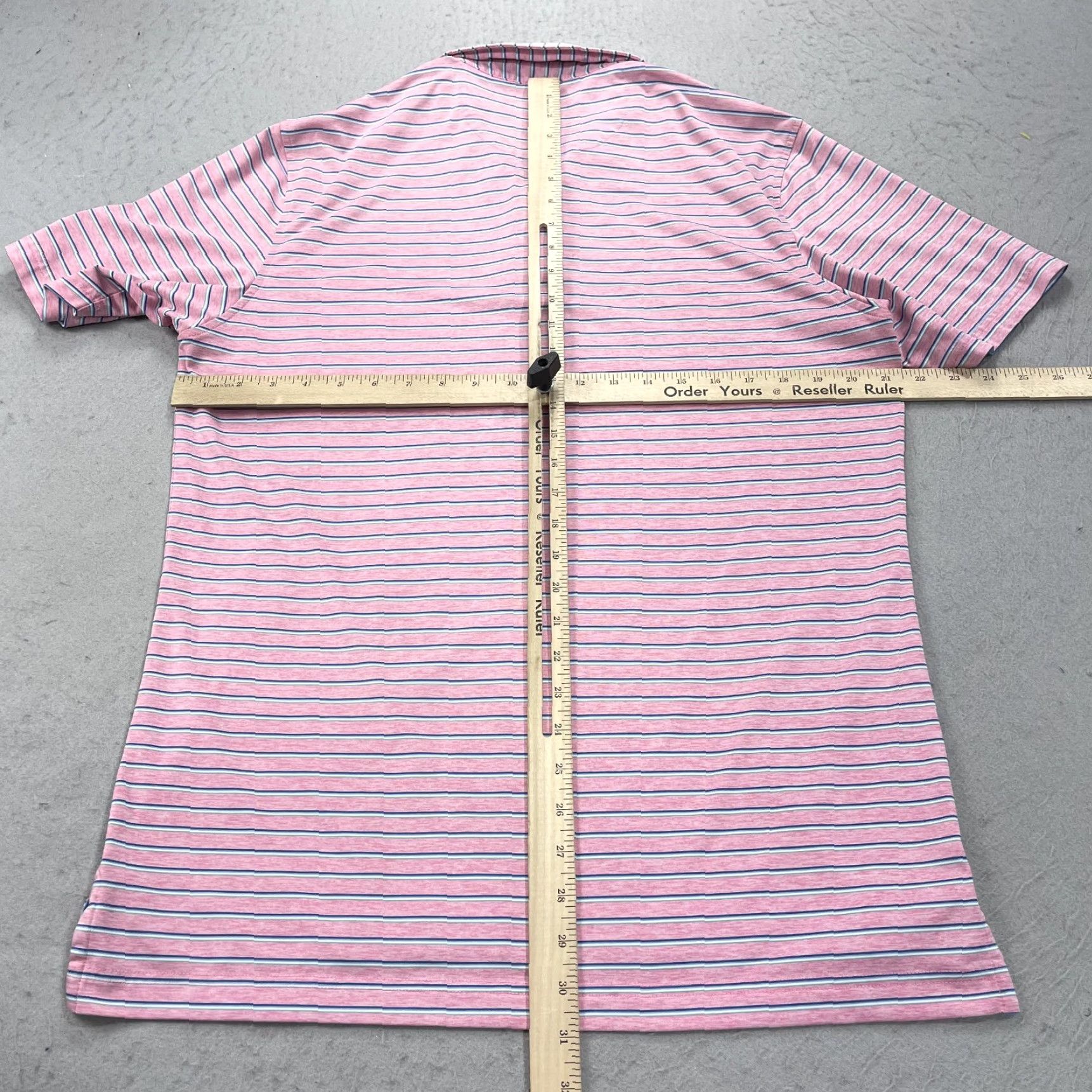 johnnie-O johnnie-O Biltmore Polo Shirt Mens M Pink Striped Golf Polo Shirt Size US M / EU 48-50 / 2 - 7 Thumbnail