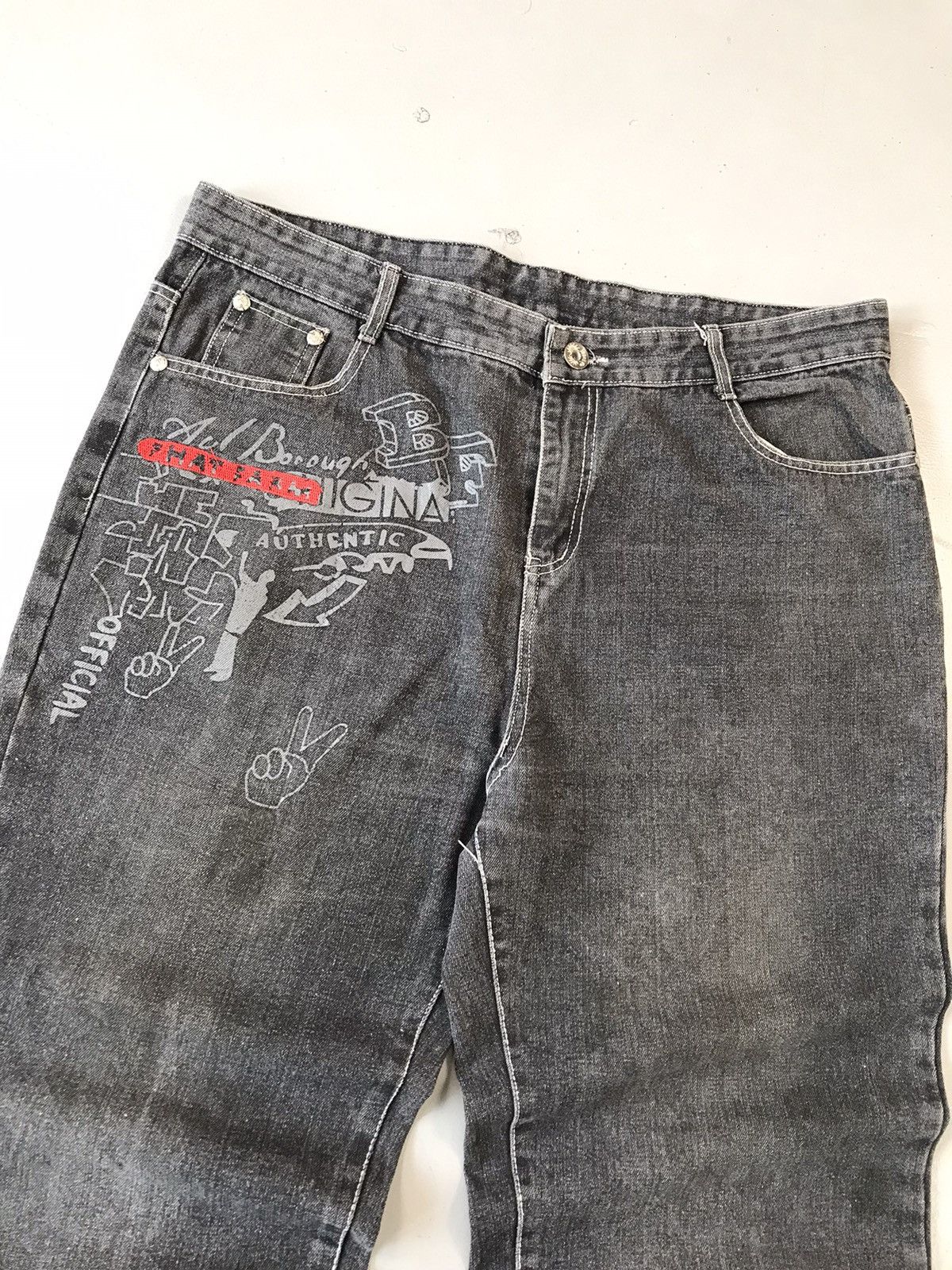JNCO × Southpole × Vintage Rare vintage Y2K spell out embroidered denim Size US 40 / EU 56 - 6 Thumbnail