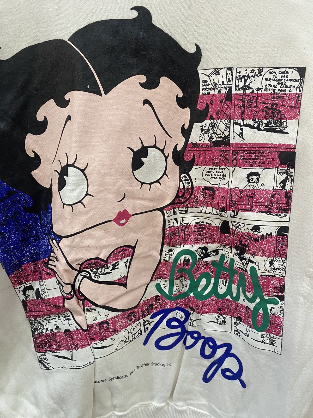Anime × Cartoon Network × Vintage ✅ Vintage BETTY BOOP rare white streetwear sweatshirt Size US M / EU 48-50 / 2 - 4 Thumbnail