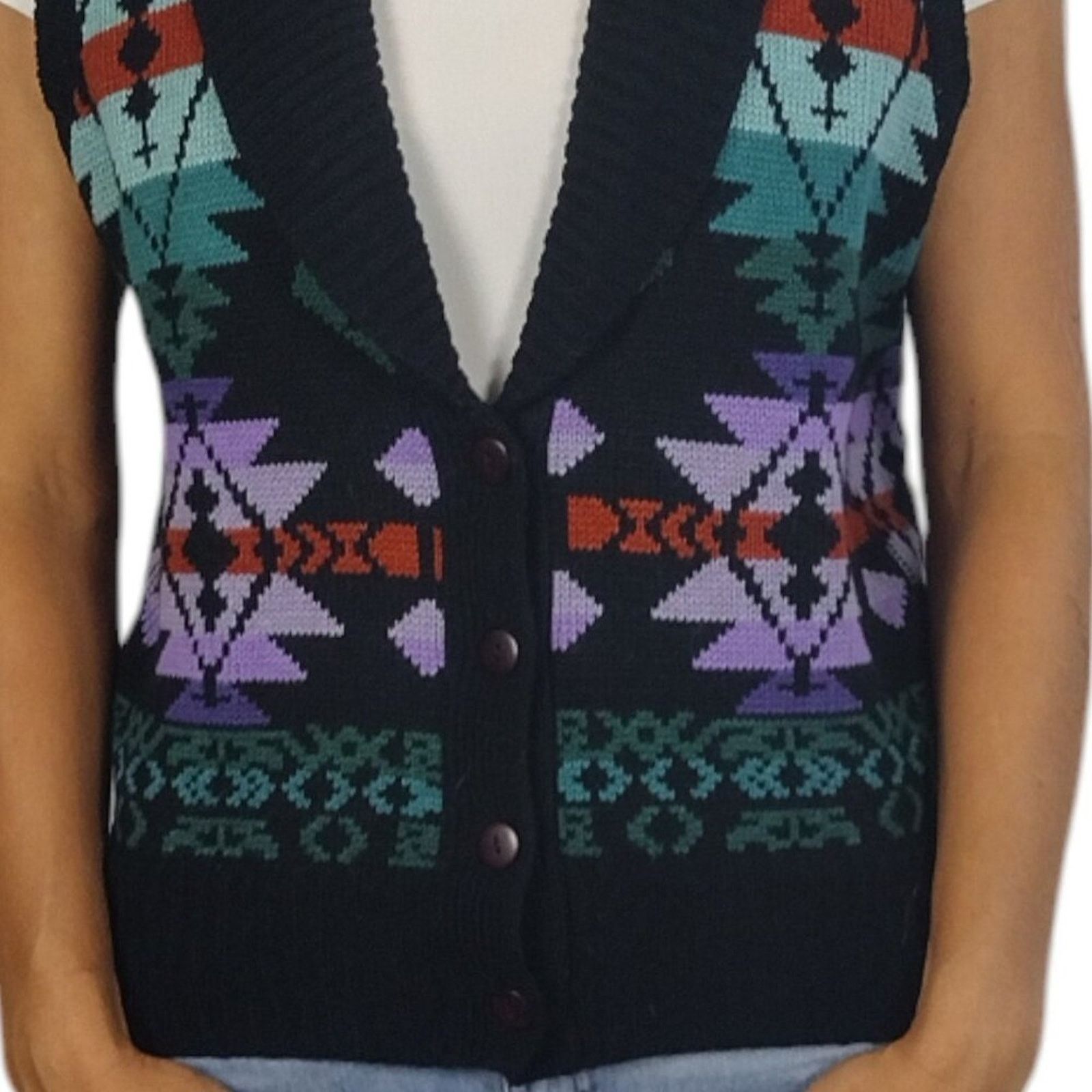 Vintage Vintage MC II Southwest Sweater Vest Size M / US 6-8 / IT 42-44 - 4 Thumbnail