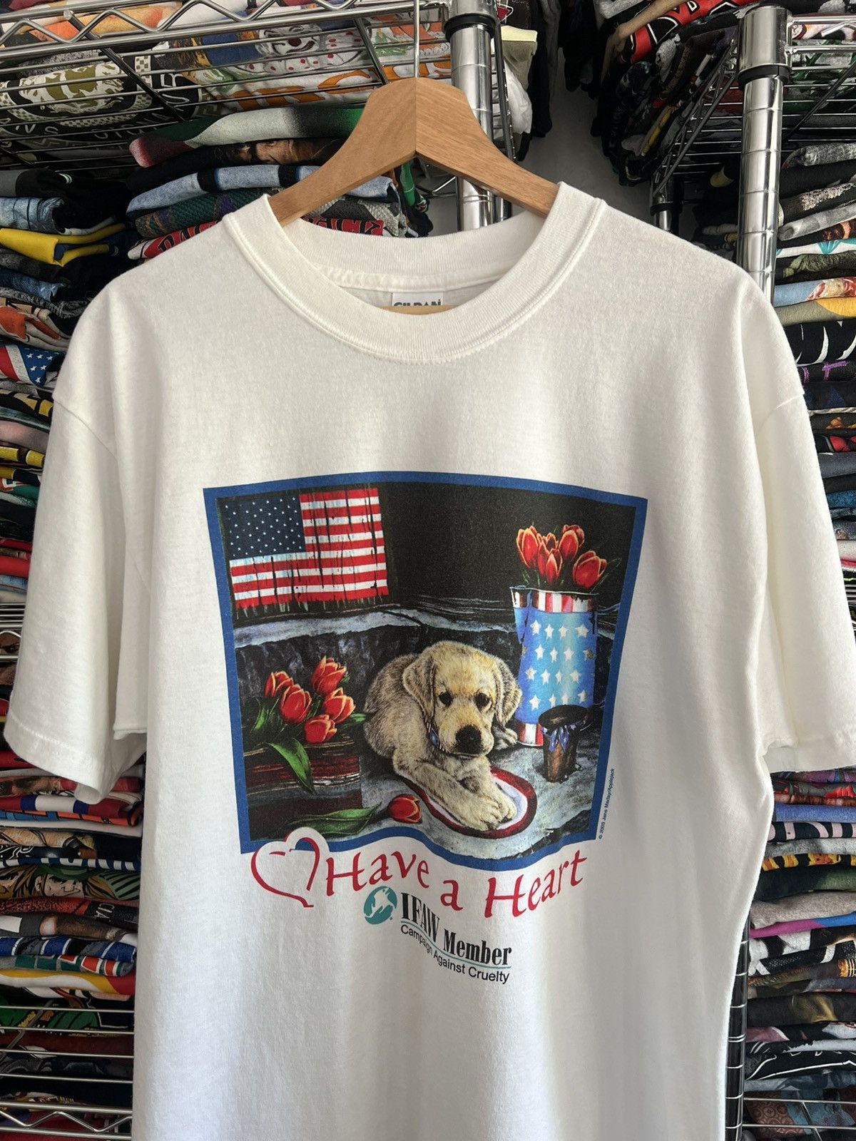 Arts & Science 2003 Dog Animal Nature Campaign Against Cruelty Tee Size US L / EU 52-54 / 3 - 2 Thumbnail