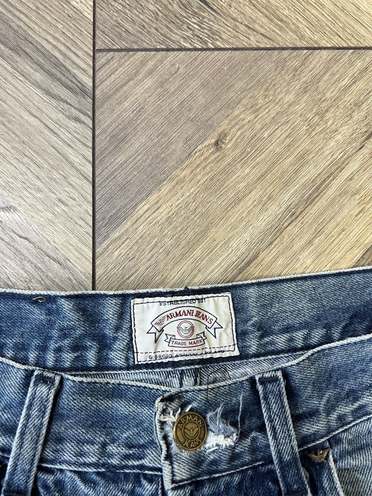 Armani × Emporio Armani × Vintage Vintage Armani Denim Blue Streetwear Jeans Size US 30 / EU 46 - 10 Thumbnail