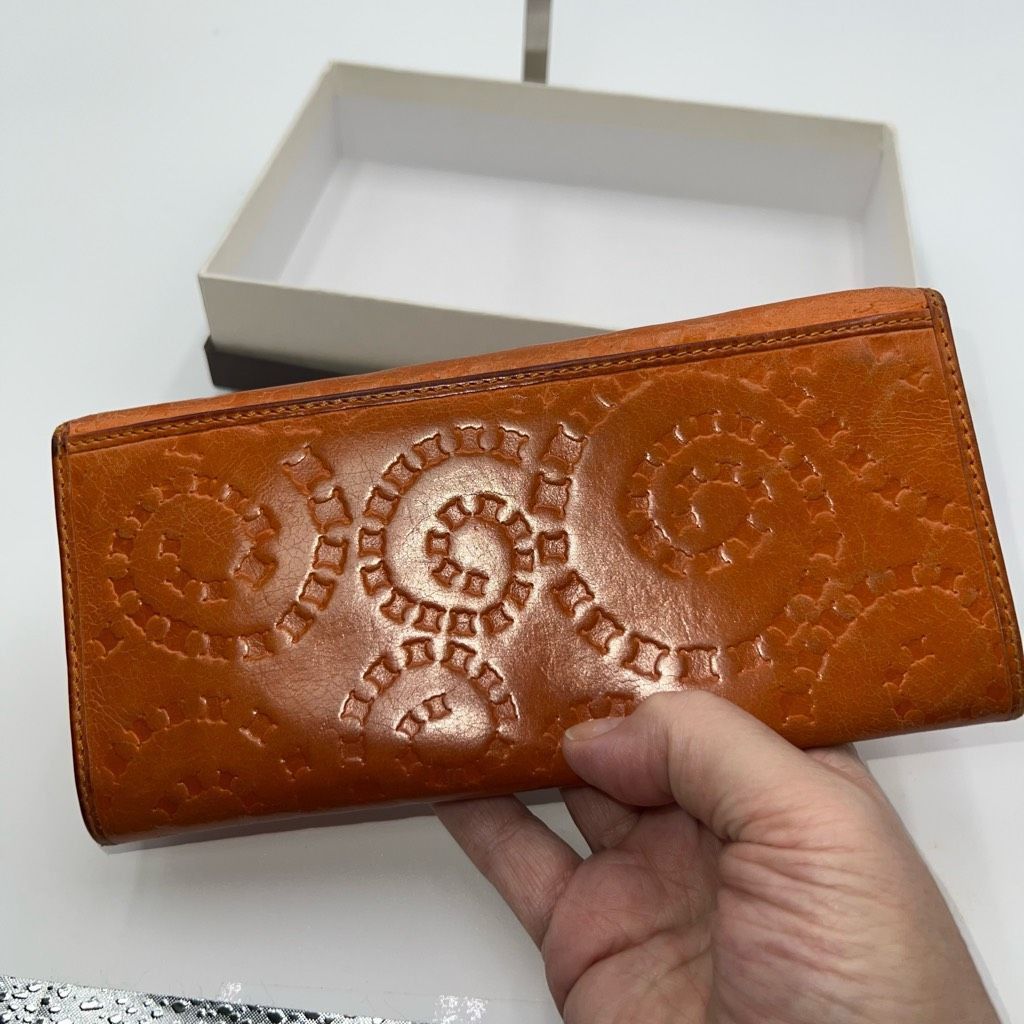 Celine CELINE RARE Embossed Macadam Long Leather Wallet with full inclusion Size ONE SIZE - 10 Thumbnail