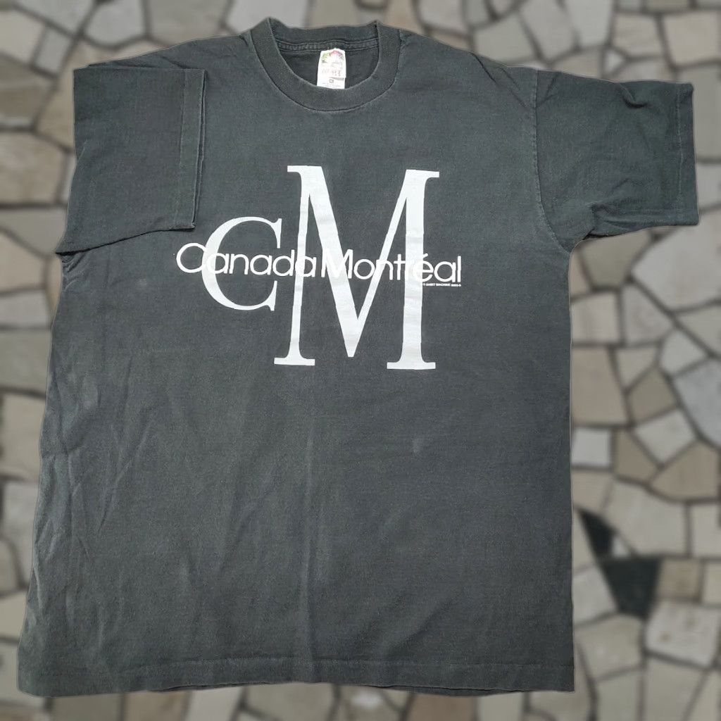 Fruit Of The Loom VINTAGE Montreal Canada t-shirt Graphic Adult XL Black Fruit of the Loom 90s City Size US XL / EU 56 / 4 - 1 Thumbnail