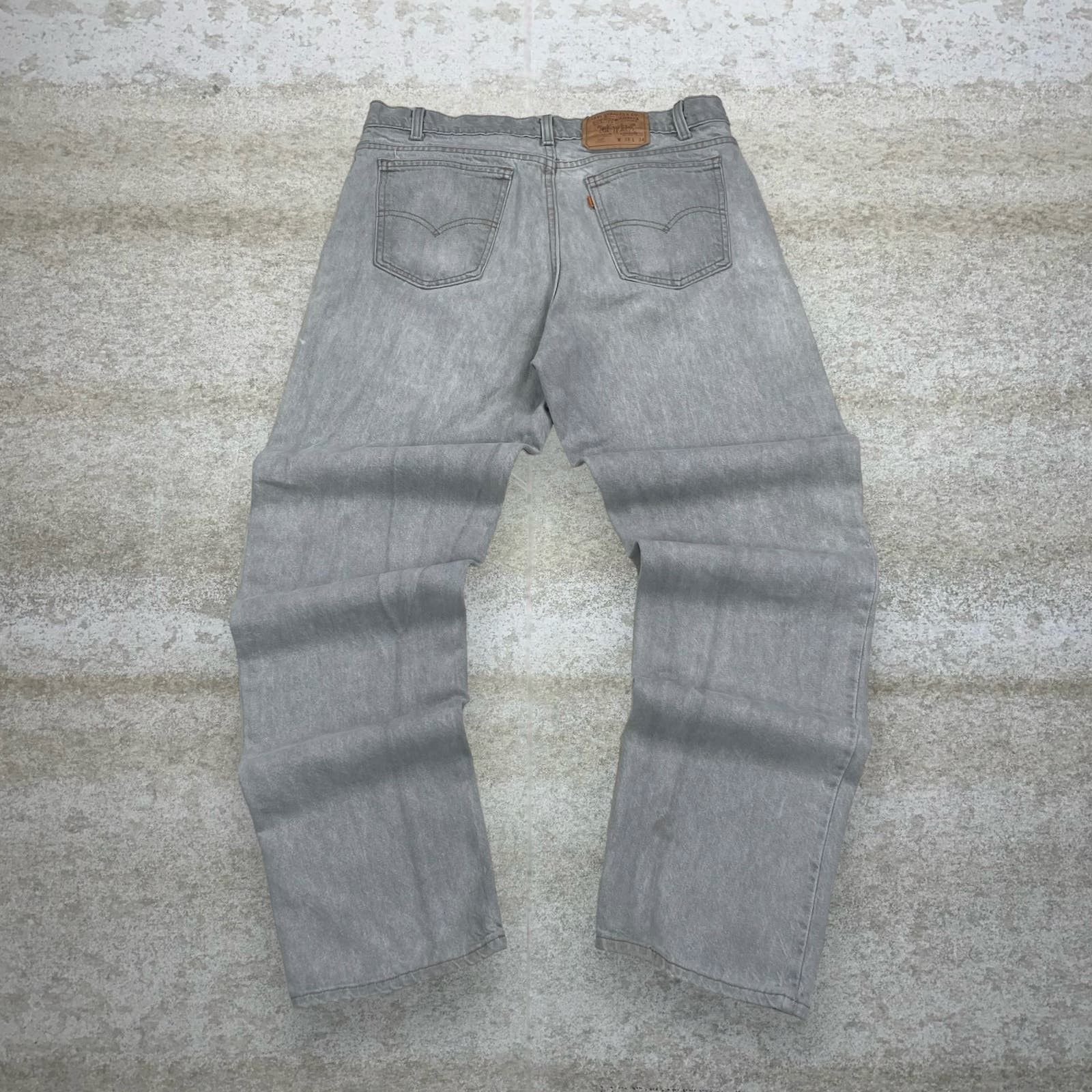 image of Crazy Vintage 90's Levis 517 Jeans Bootcut Orange Tab Grey, Men's (Size 38)