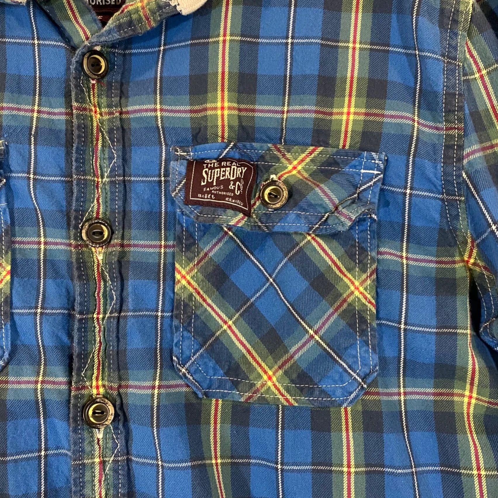 Superdry Superdry Shirt Lumberjack Twill Mens Large Multicolor Plaid Button Up Top L/S Size US L / EU 52-54 / 3 - 3 Thumbnail