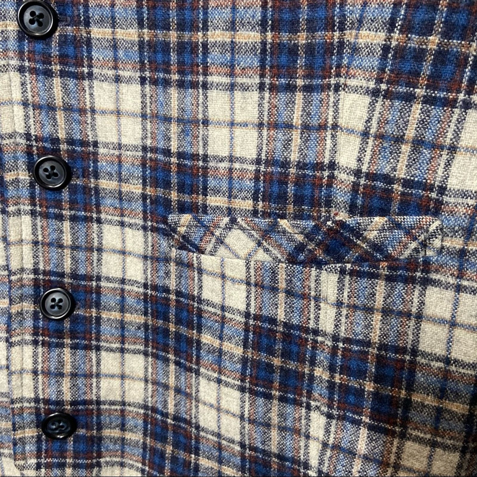 Pendleton Pendleton Wool Vest 5 Button Down Pockets Plaid Navy S 34R Size US S / EU 44-46 / 1 - 2 Thumbnail