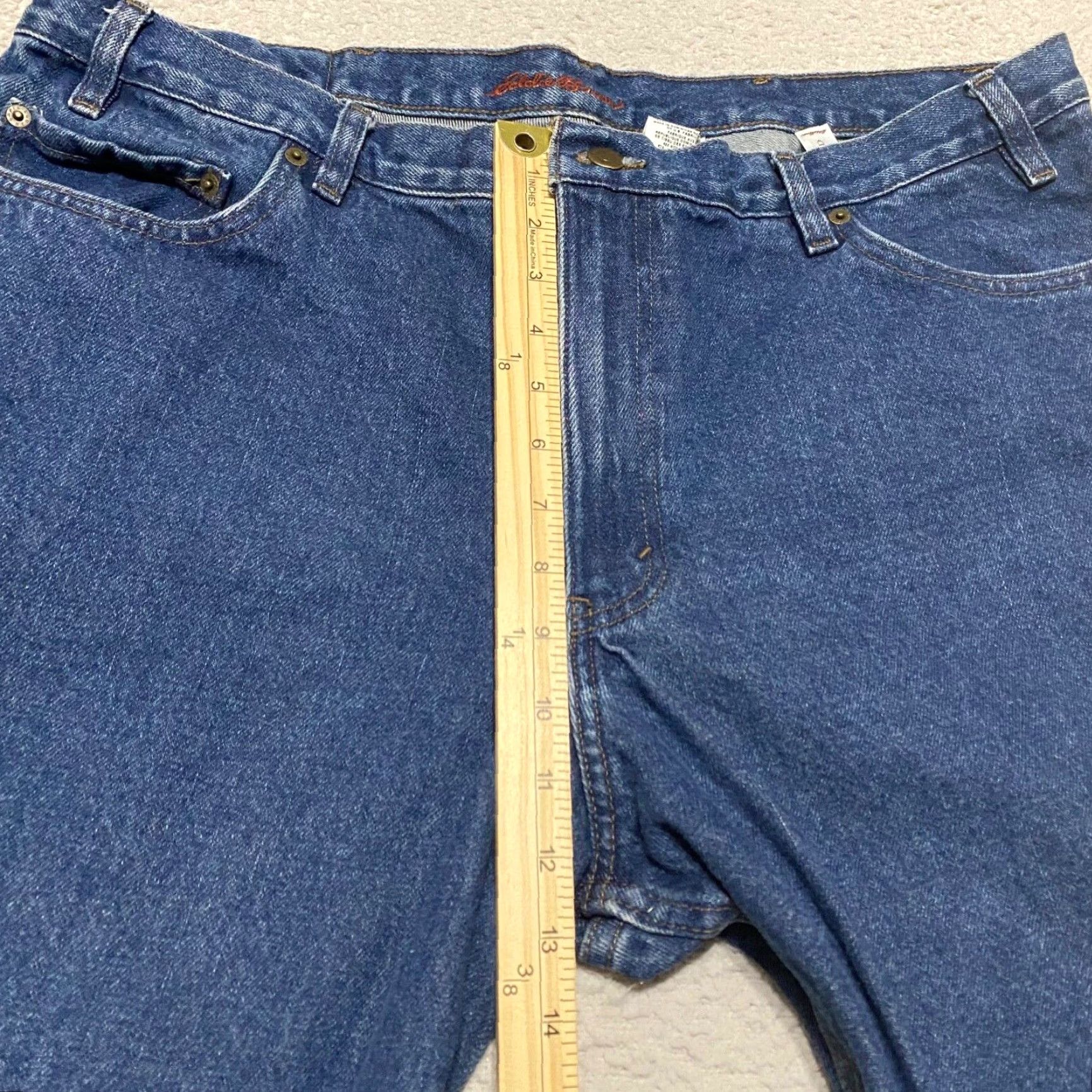 Eddie Bauer Eddie Bauer Jeans Mens sz 42 Blue Denim Straight Leg Dark Wash Classic Fit Size US 38 / EU 54 - 4 Thumbnail