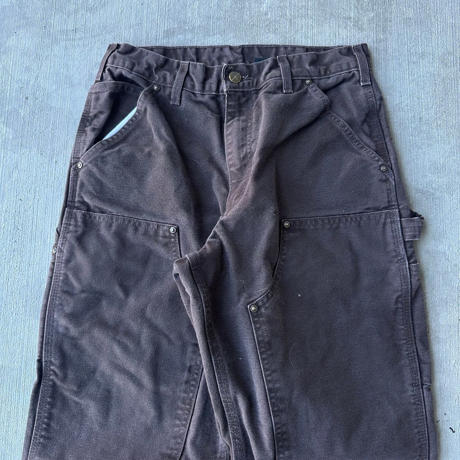 Carhartt × Vintage Carhartt DKB brown double knee work wear carpenter pants Size US 29 - 2 Thumbnail