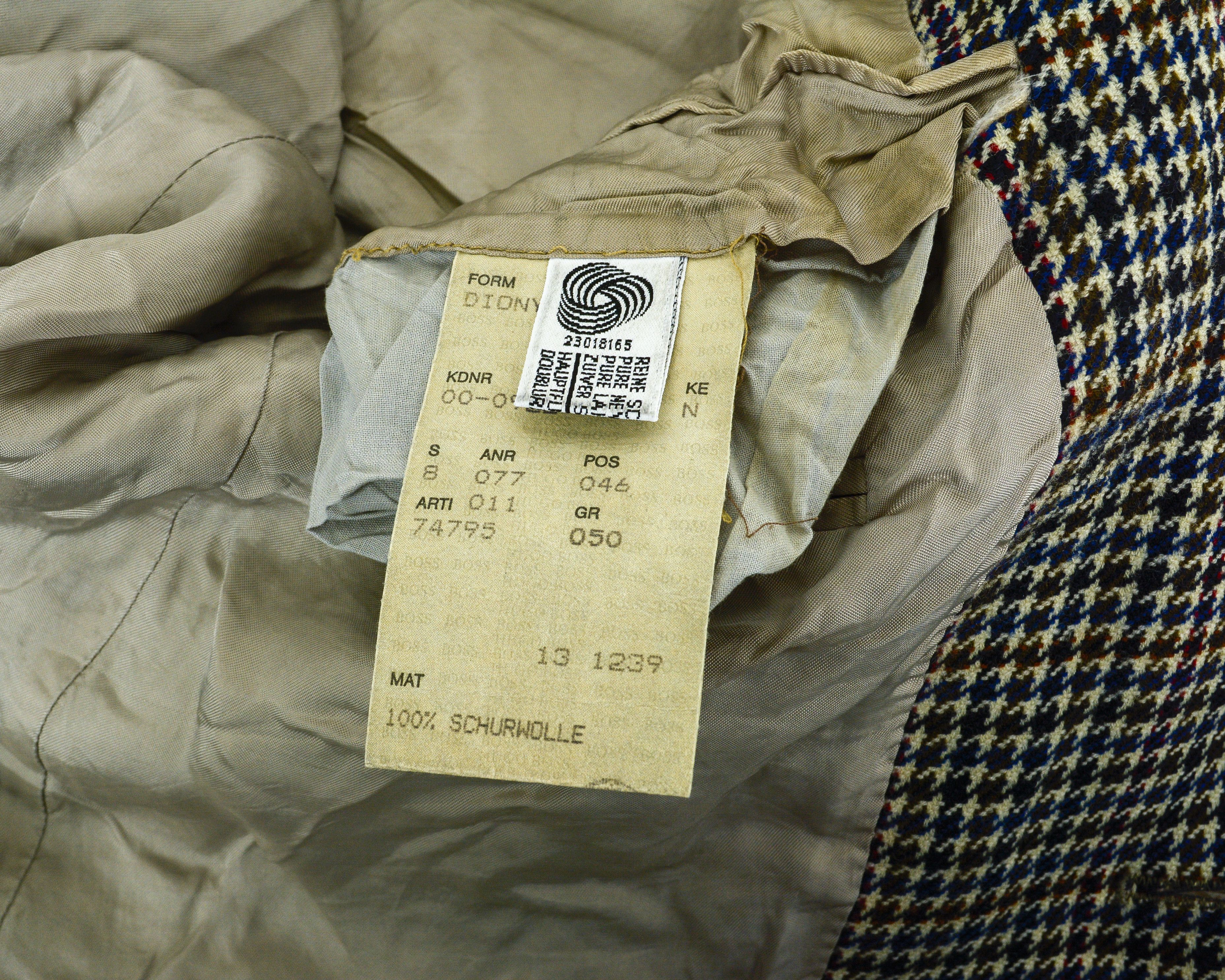 Hugo × Hugo Boss × Vintage Dionysos Tweed M Blazer 40 Us Houndstooth Suit Jacket Coat Size 40R - 7 Thumbnail