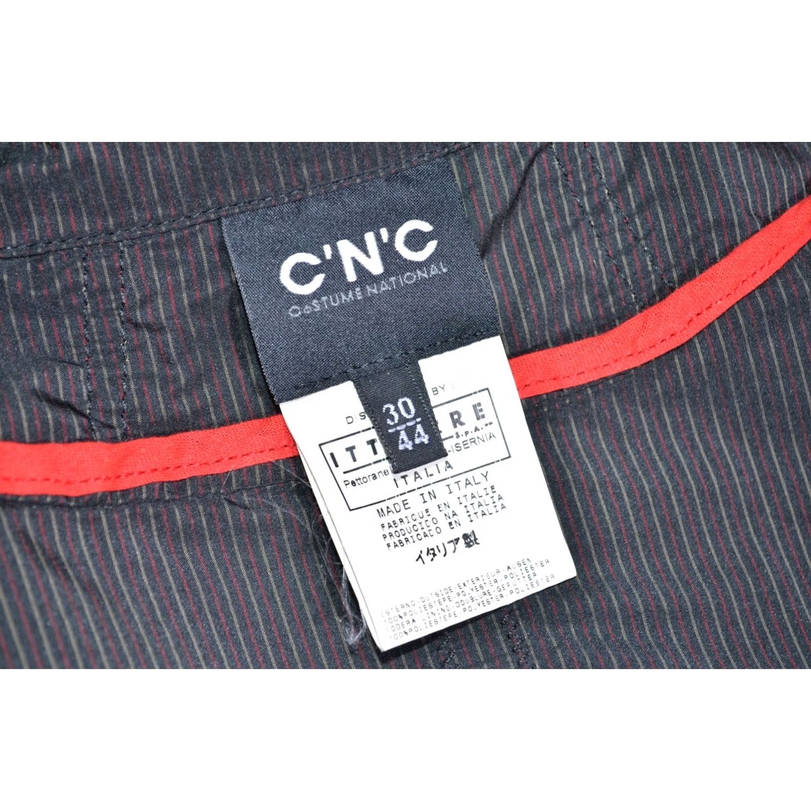 Costume National Costume National Jacket Striped Black Women's 44 Regular Long Sleeve Button Front Slim Coat/Jacket Size M / US 6-8 / IT 42-44 - 4 Thumbnail