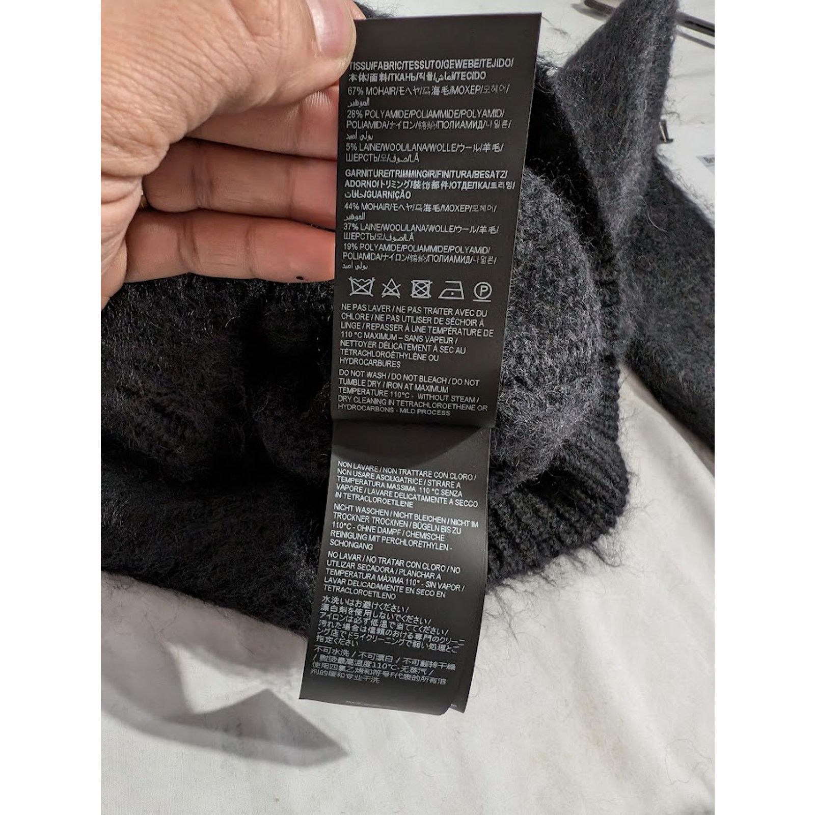 Saint Laurent Paris o1rshd1 Jacquard Sweater in Noir/Naturel Size US M / EU 48-50 / 2 - 13 Thumbnail