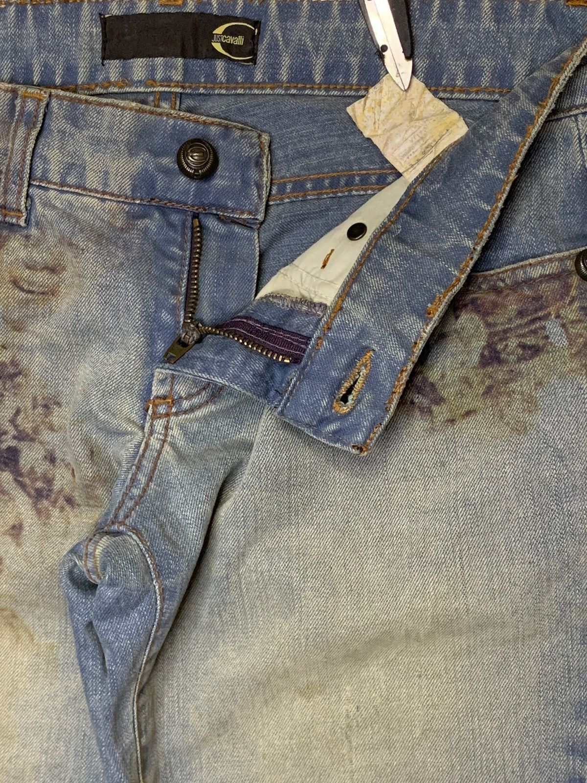 Roberto Cavalli Vintage Just Cavalli "Mary Mother Jesus" Artisanal Jeans Size 30" / US 8 / IT 44 - 9 Thumbnail