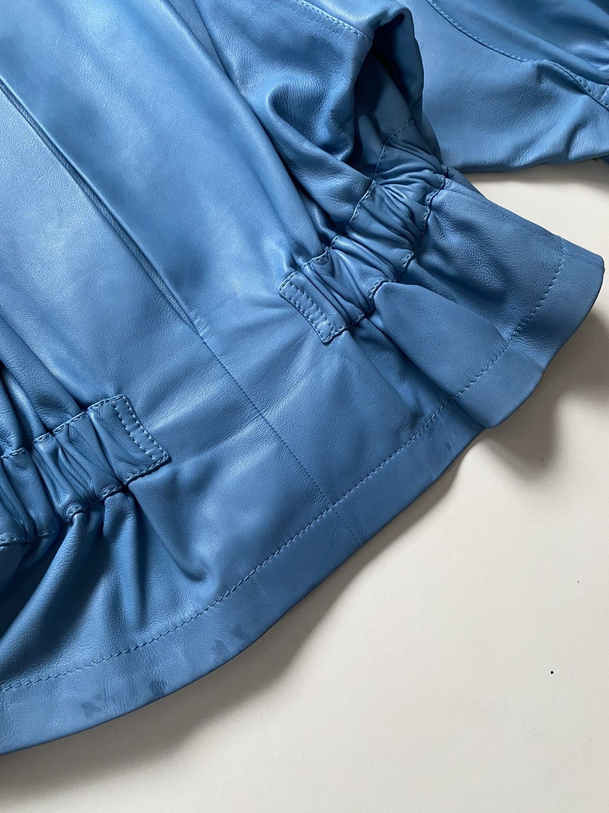 Dior 🔥Rare John Galliano 2000s Lambskin Blue Leather Jacket Size S / US 4 / IT 40 - 16 Thumbnail