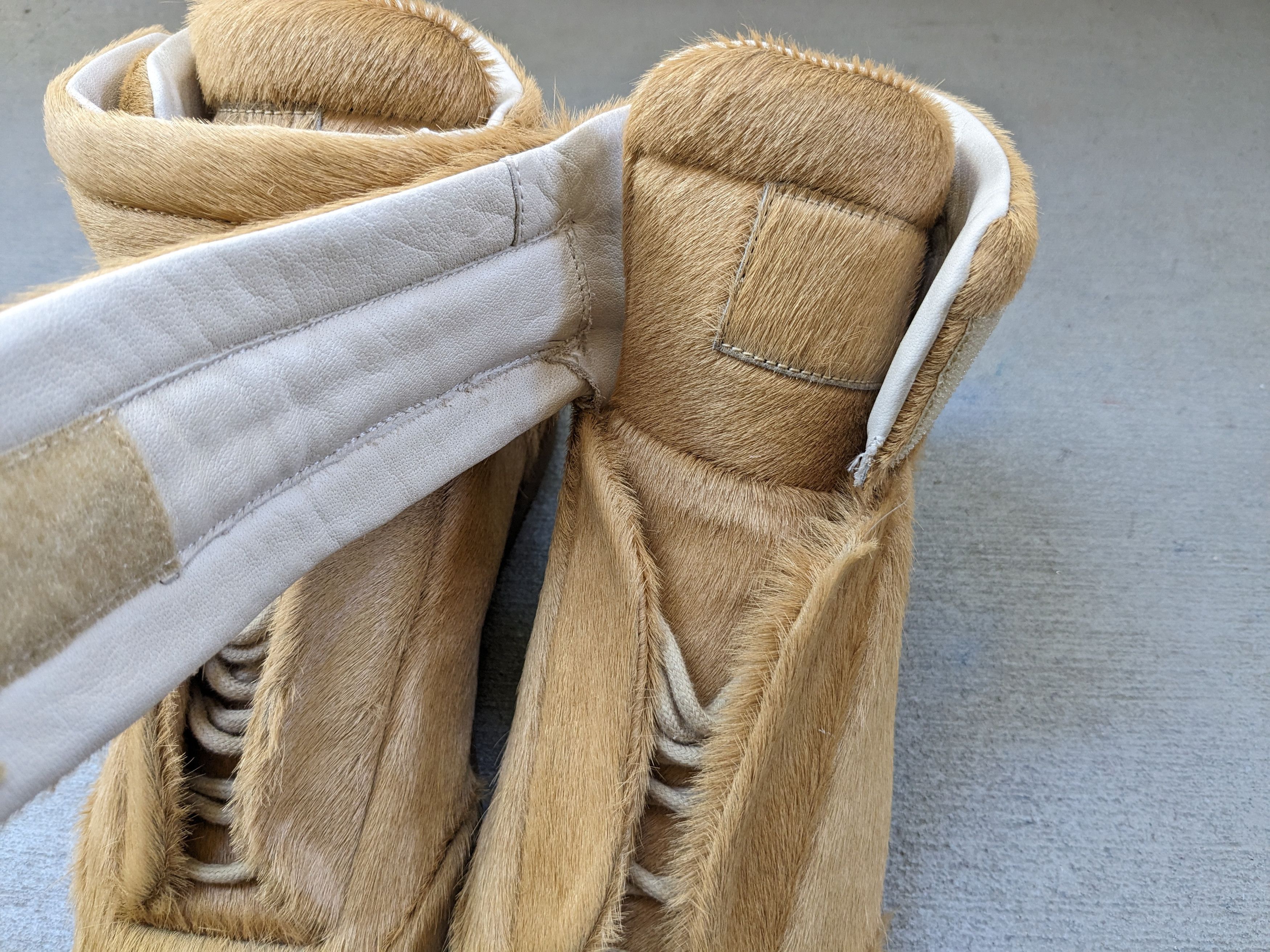 Maison Margiela Maison Margiela Future Pony Hair 9 42 Leather High Tops Tan Size US 9 / EU 42 - 3 Thumbnail