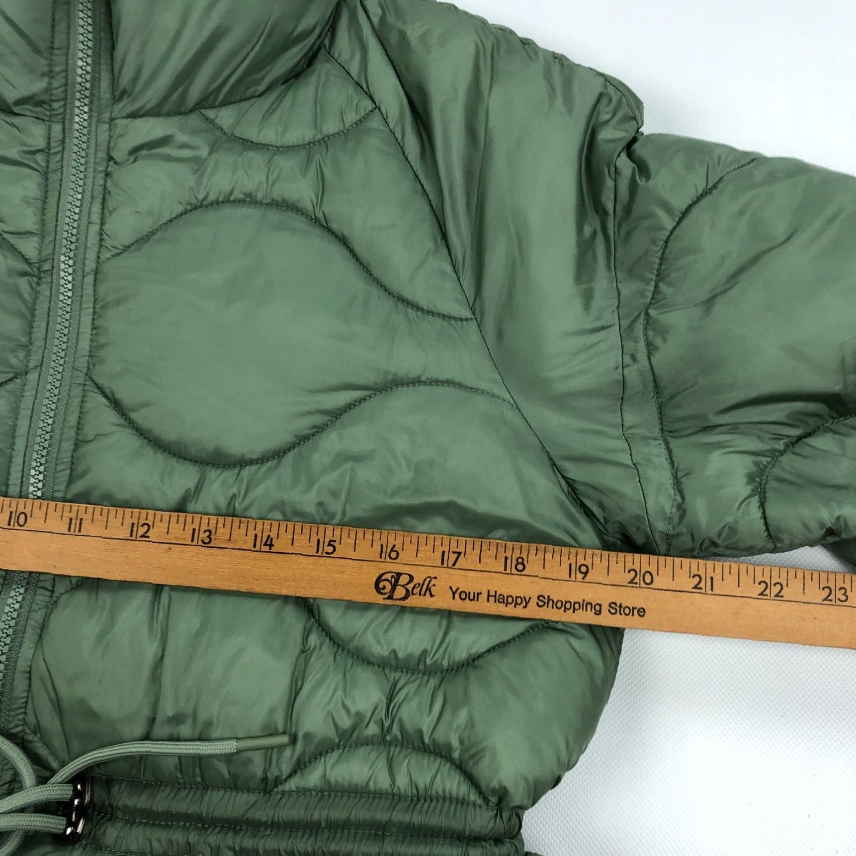 OOF Wear OOFWear Puffer Jacket Womens Size 42 Medium Green Regular Nylon Solid Long Sleeve Zip Jacket Womens Size M / US 6-8 / IT 42-44 - 5 Thumbnail