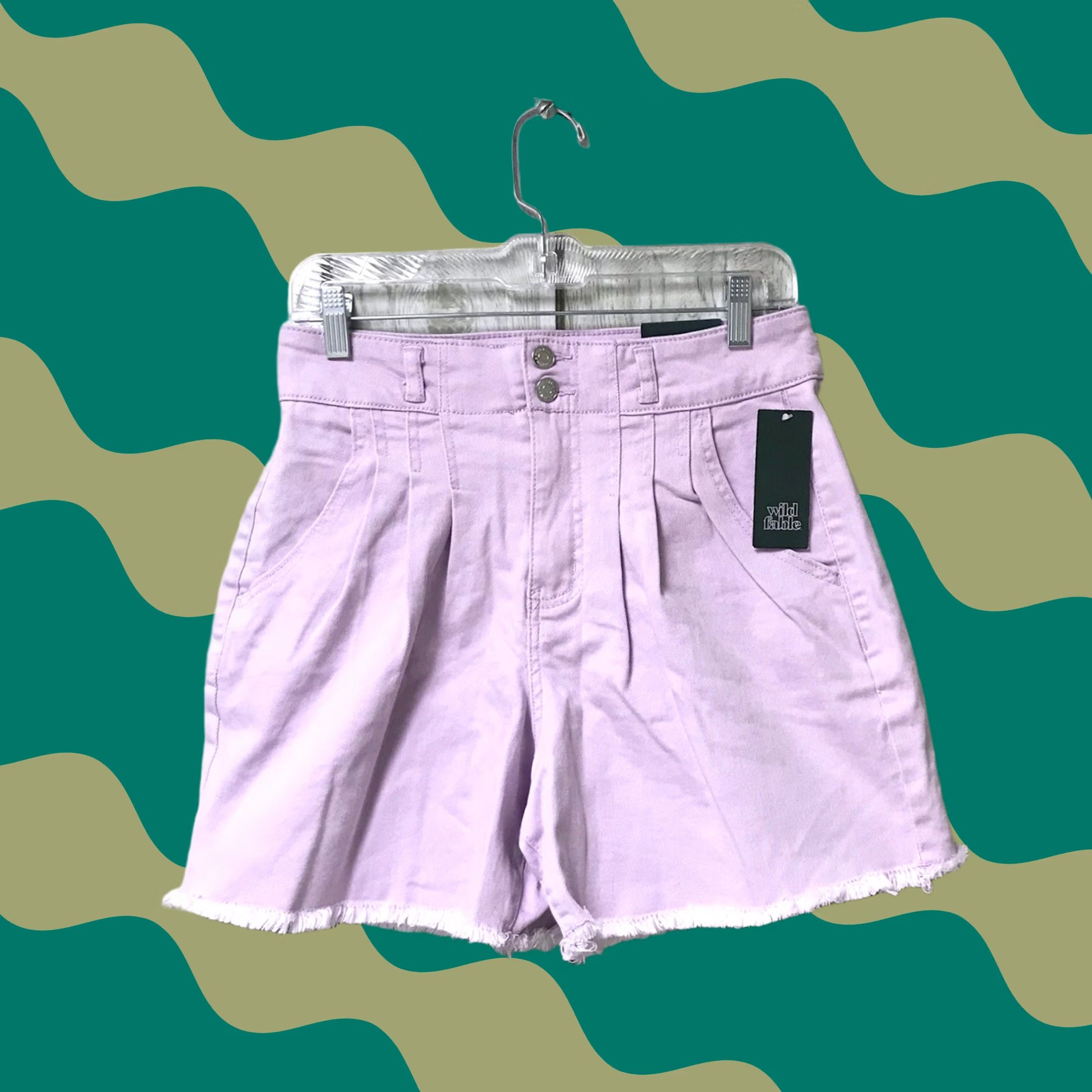 Vintage Wild Fable Women Purple Lavender Stretch Highest-Rise A-Line Bermuda Jean Denim Shorts 6 Mens? Womens? Size 28" / US 6 / IT 42 - 1 Thumbnail