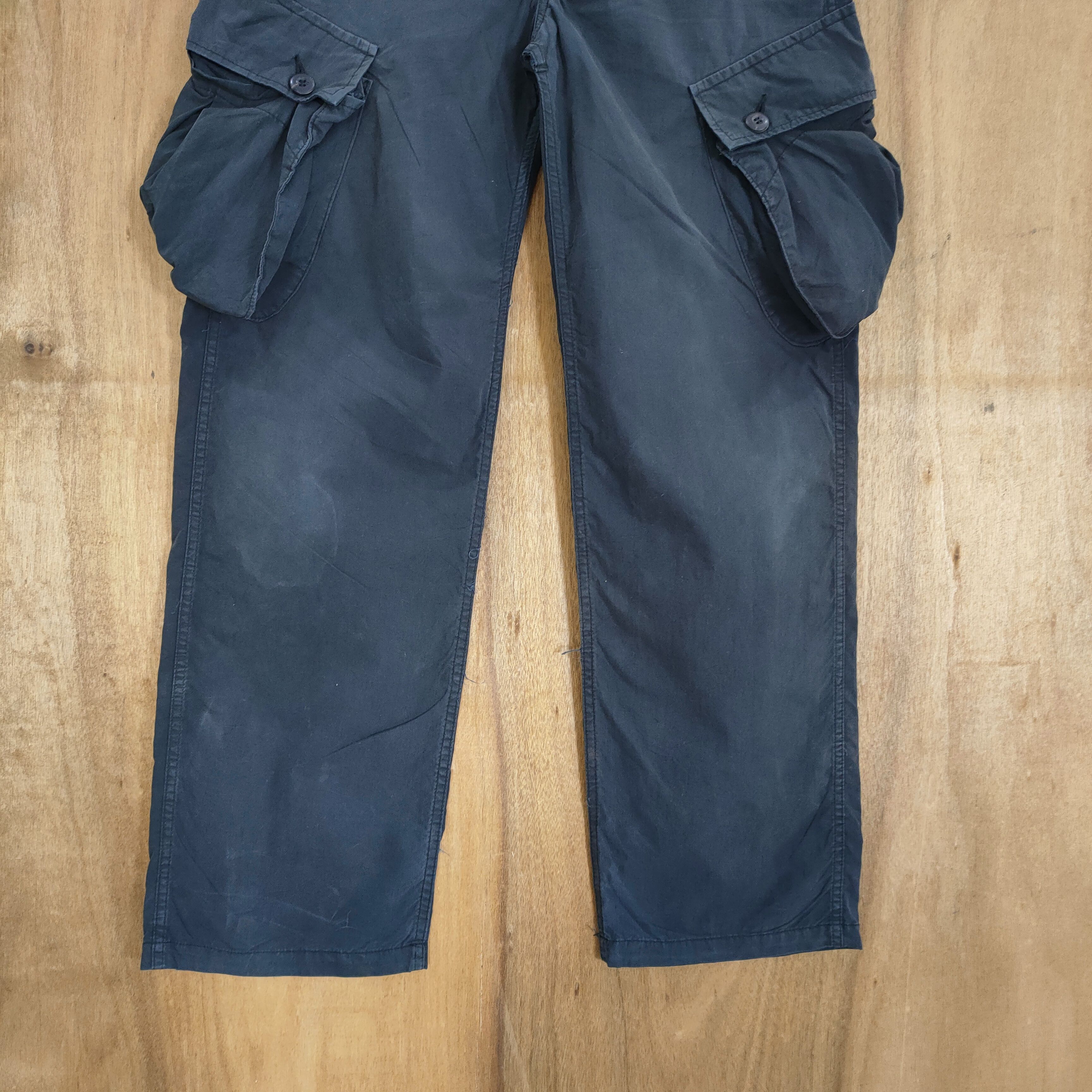 N.Hoolywood N.HOOLYWOOD BLACK CARGO PANTS Size US 31 - 3 Thumbnail
