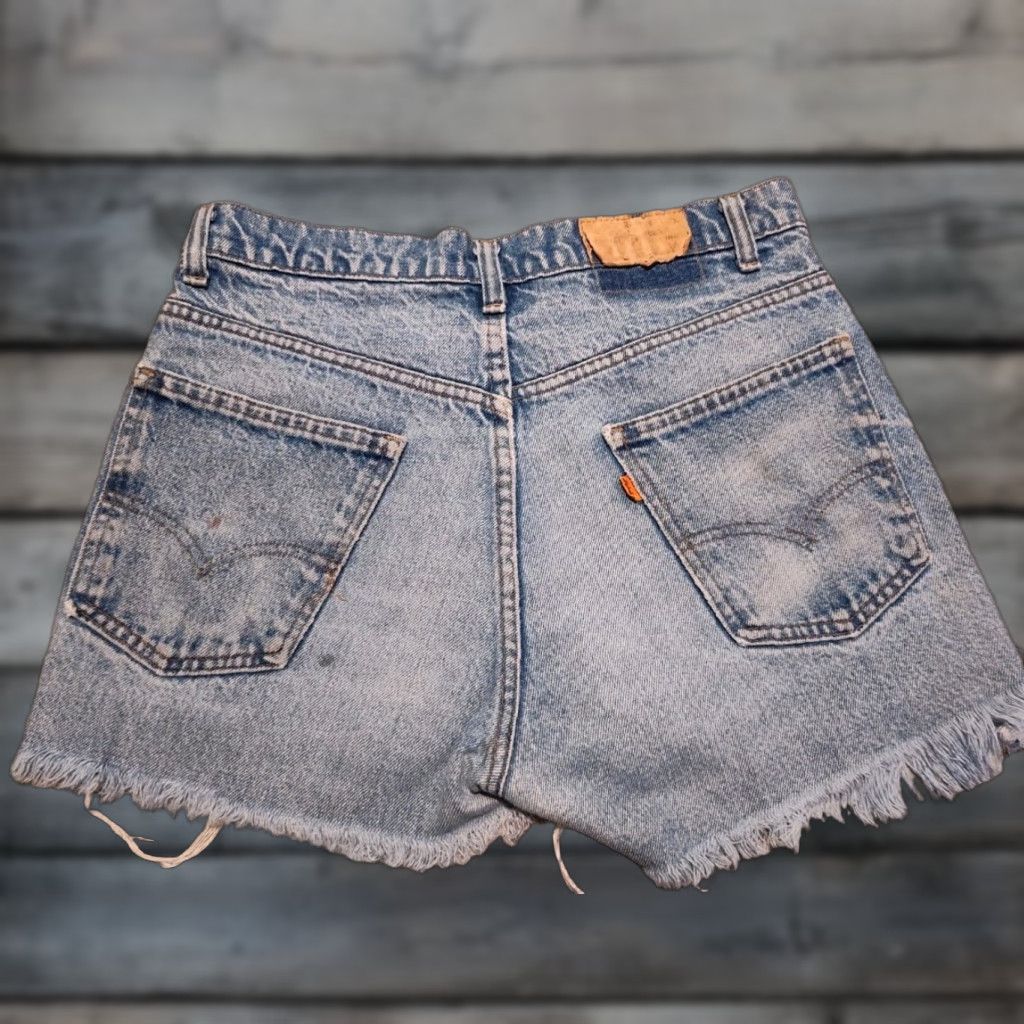 Levi's VINTAGE Levi's 517 Jeans Shorts - Denim Cut-Off Mid Rise 32" Waist Womens Blue 70s Grunge Summer Size 32" / US 10 / IT 46 - 1 Thumbnail