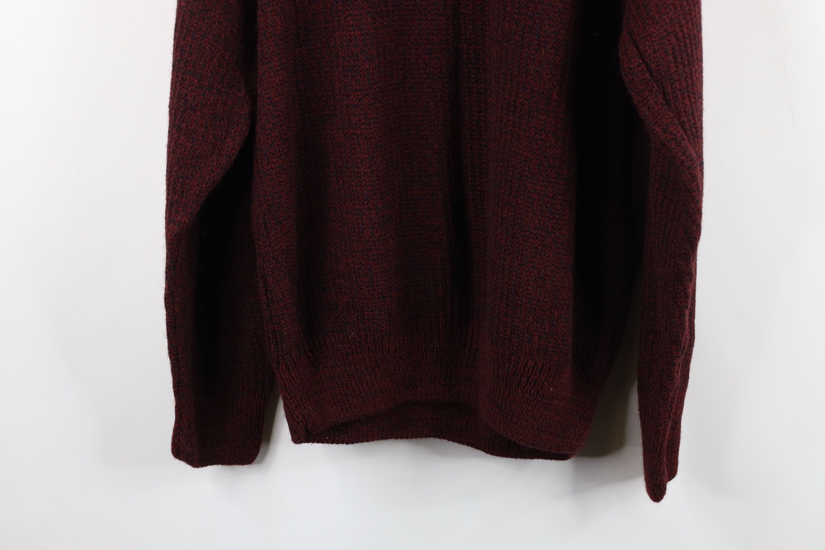 Vintage Vintage 90s Streetwear Ribbed Knit Crewneck Sweater Red USA Size US L / EU 52-54 / 3 - 9 Thumbnail