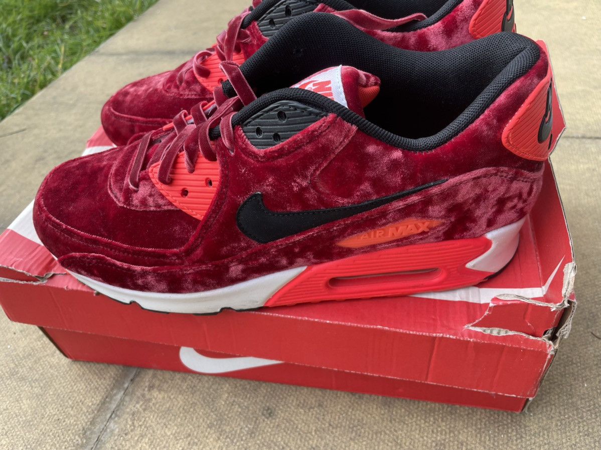Nike × Vintage Nike air max 90 25th anniversary red Velvet limited ed uk 9 Size US 9 / EU 42 - 17 Thumbnail