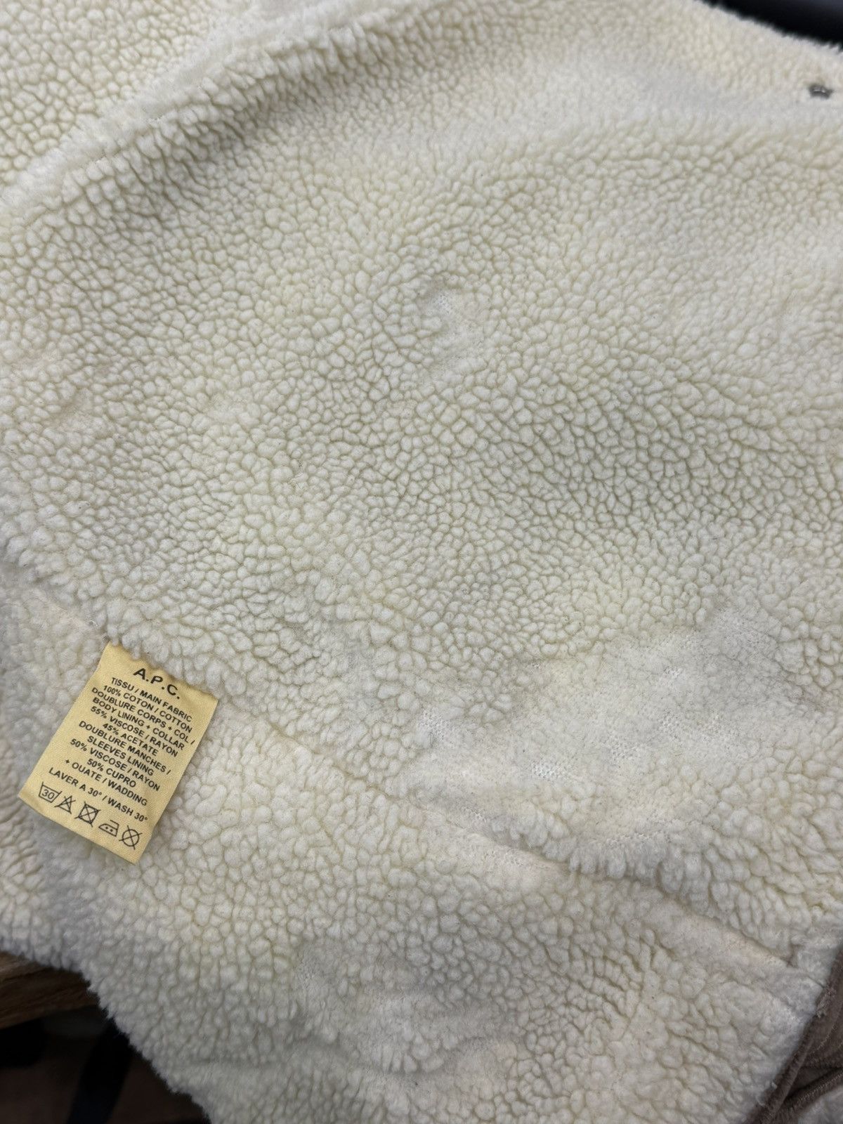 A.P.C. APC Shearling Ribbed Corduroy Sherpa Jacket Size L Beige Size US L / EU 52-54 / 3 - 12 Thumbnail