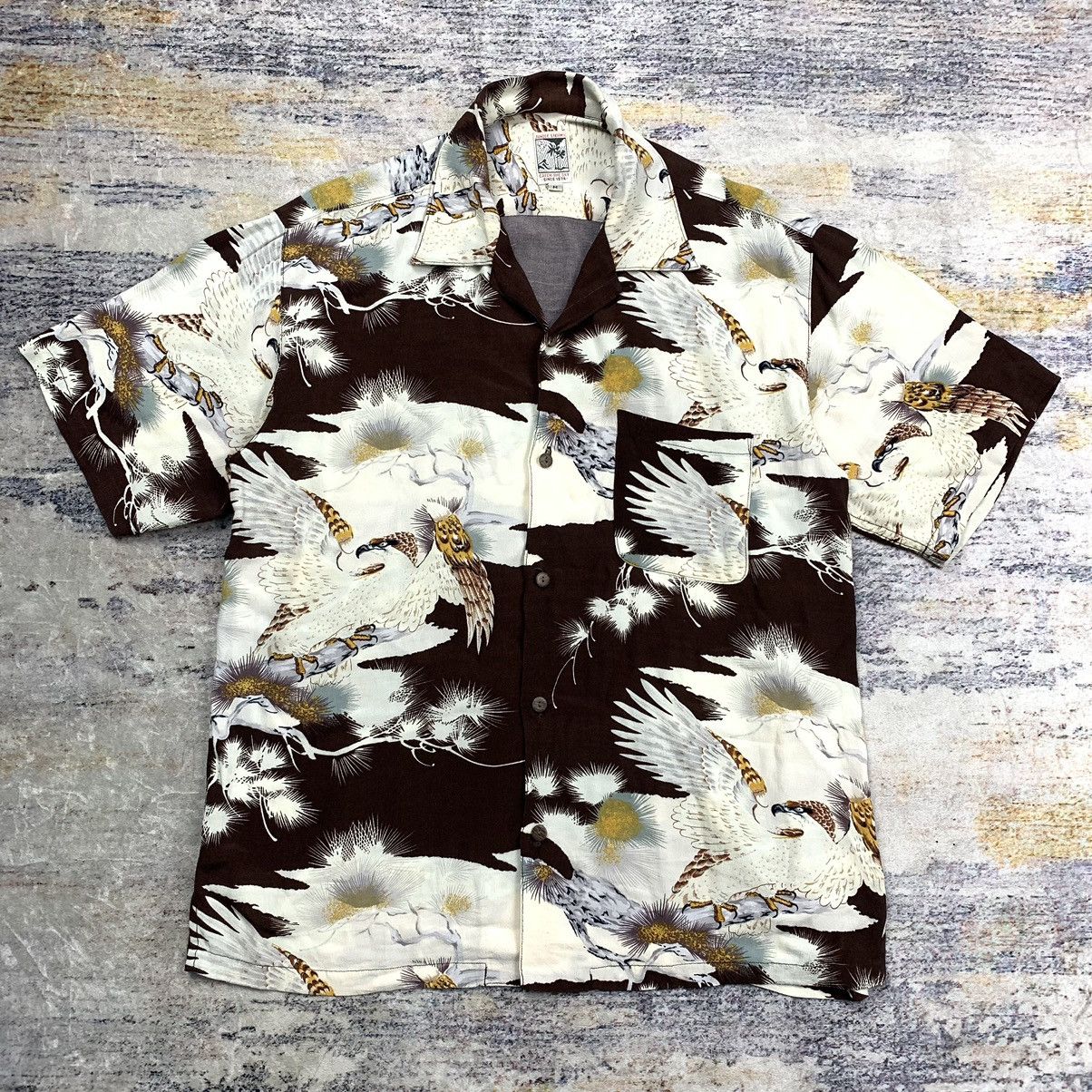 image of Jungle Storm Rayon Hawaiian Shirt, Men's (Size Medium)