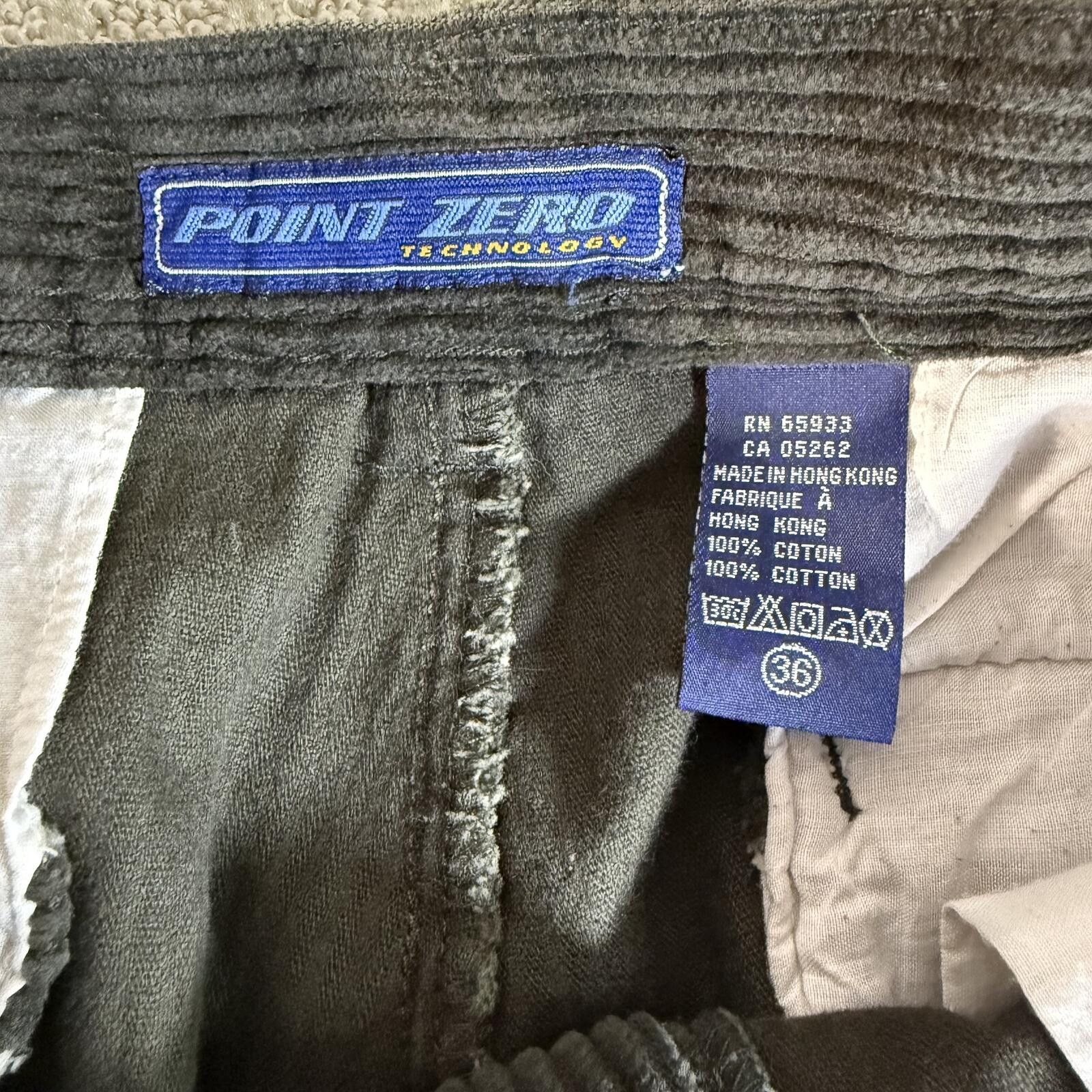 Point Zero Y2K Point Zero Corduroy Wide Leg Pants 36x33 Size US 36 / EU 52 - 3 Thumbnail