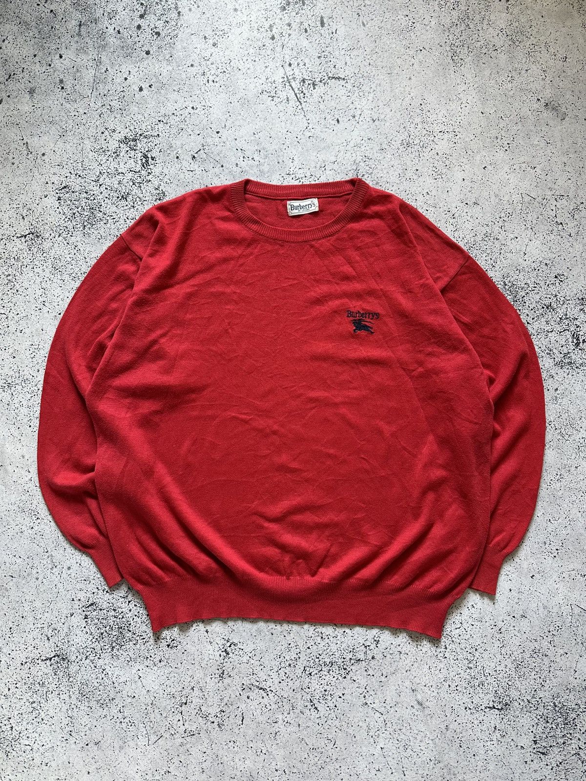 Burberry Vintage Burberrys London Wool Sweater Red Knitwear Y2K USA Size US XL / EU 56 / 4 - 1 Thumbnail