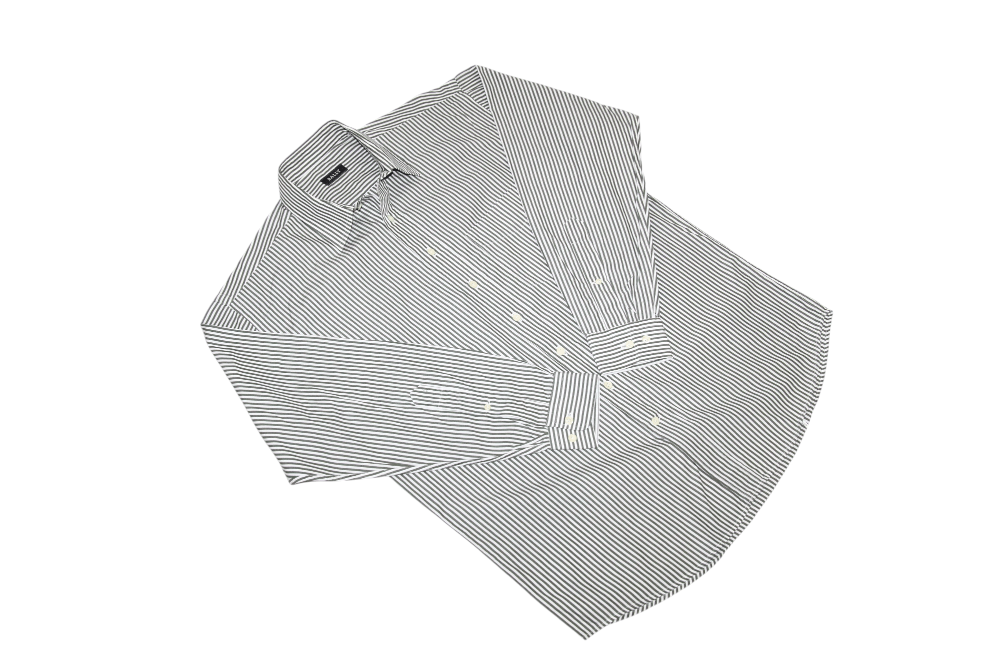 Bally Bally Asoni/SA fabric Regular Fit Striped Poplin Dress Shirt Size US L / EU 52-54 / 3 - 4 Thumbnail