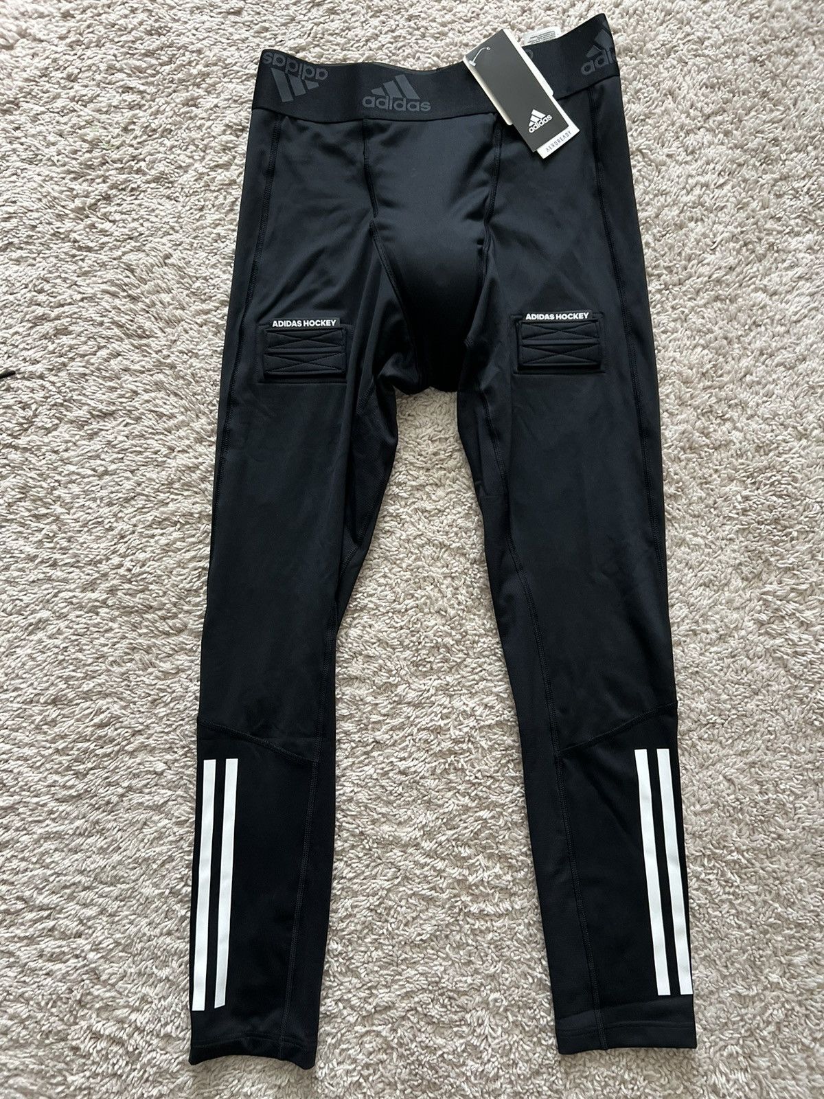 Adidas Adidas Hockey Baselayer Tights with Cup Black adiHockey Pant Size US 32 / EU 48 - 5 Thumbnail