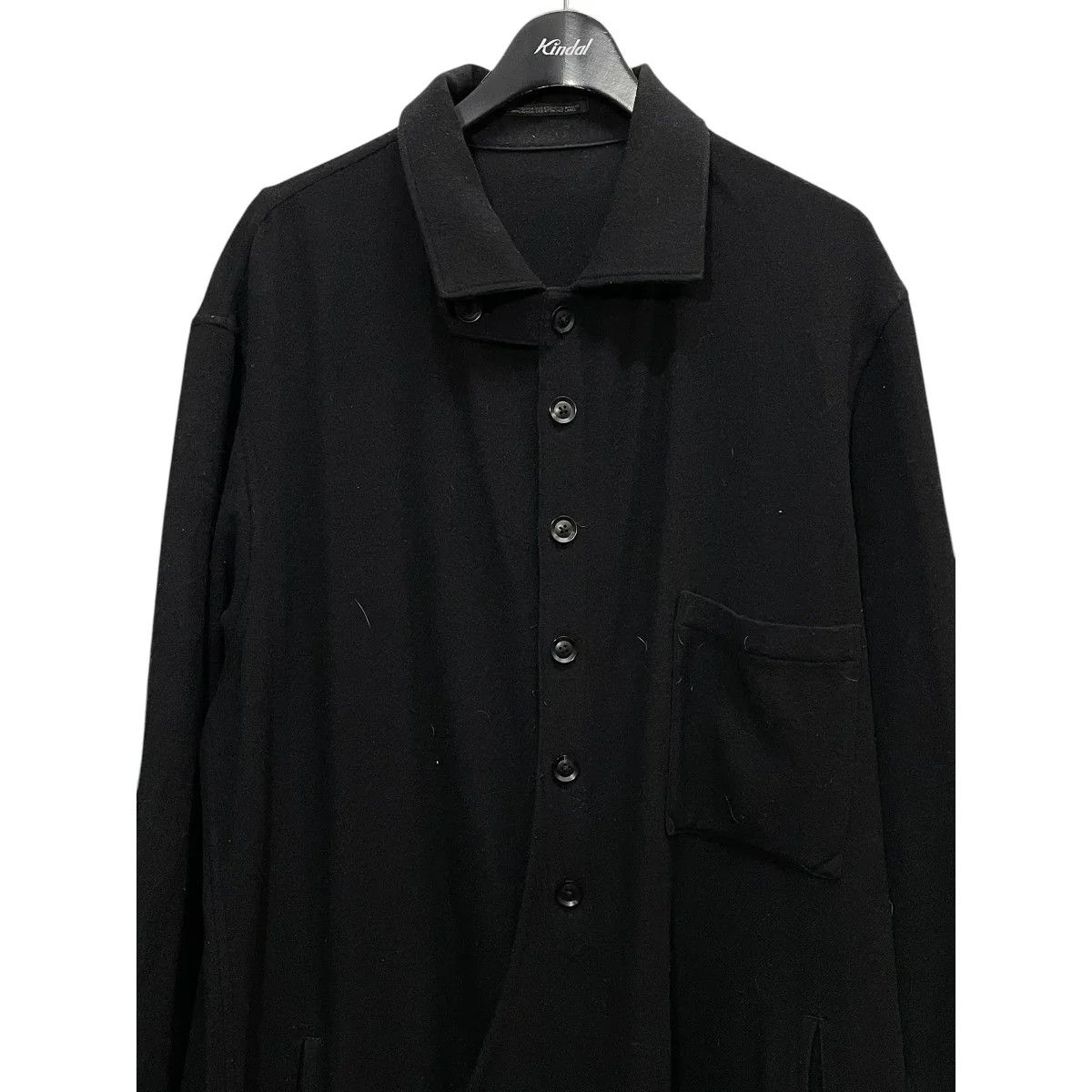 Yohji Yamamoto Yohji Yamamoto pour homme/black/wool nylon long shirt Size US S / EU 44-46 / 1 - 3 Thumbnail