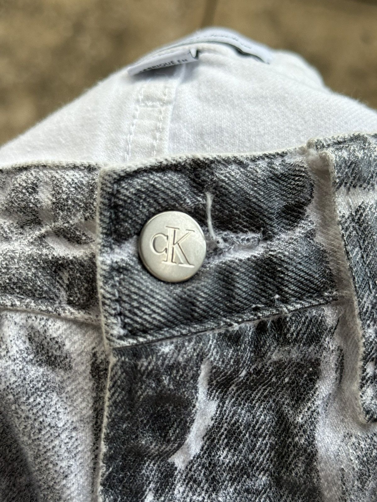 Calvin Klein Grey Faded 90s Straight Fit Vintage Acid Washed Denim Jeans Size US 30 / EU 46 - 5 Thumbnail