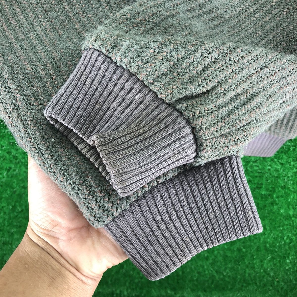 Japanese Brand Vintage 80's Wool Knit Zipper Jacket Workwear Size US S / EU 44-46 / 1 - 12 Thumbnail