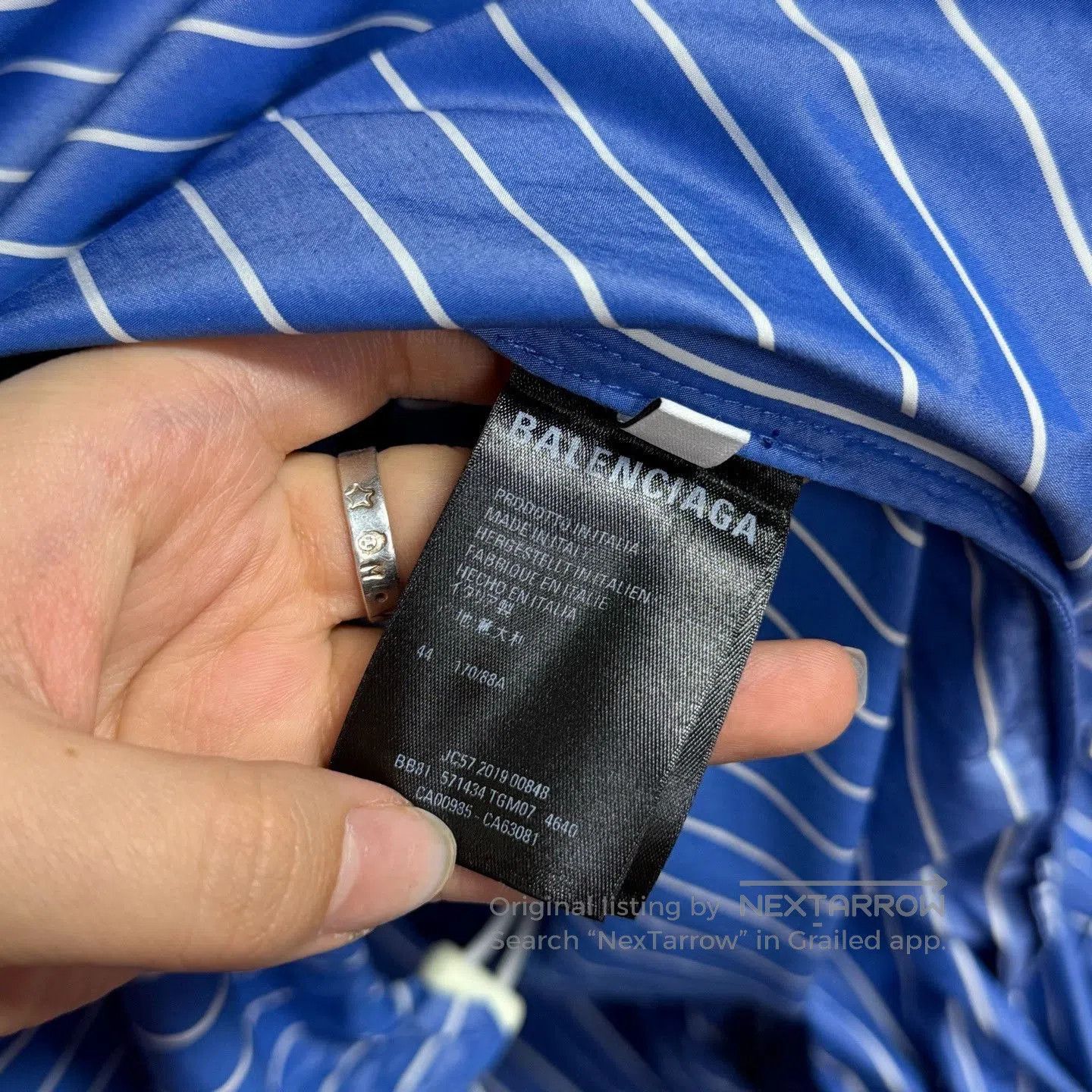 Balenciaga Balenciaga Blue Striped Logo Zip Jacket. Size US S / EU 44-46 / 1 - 4 Thumbnail