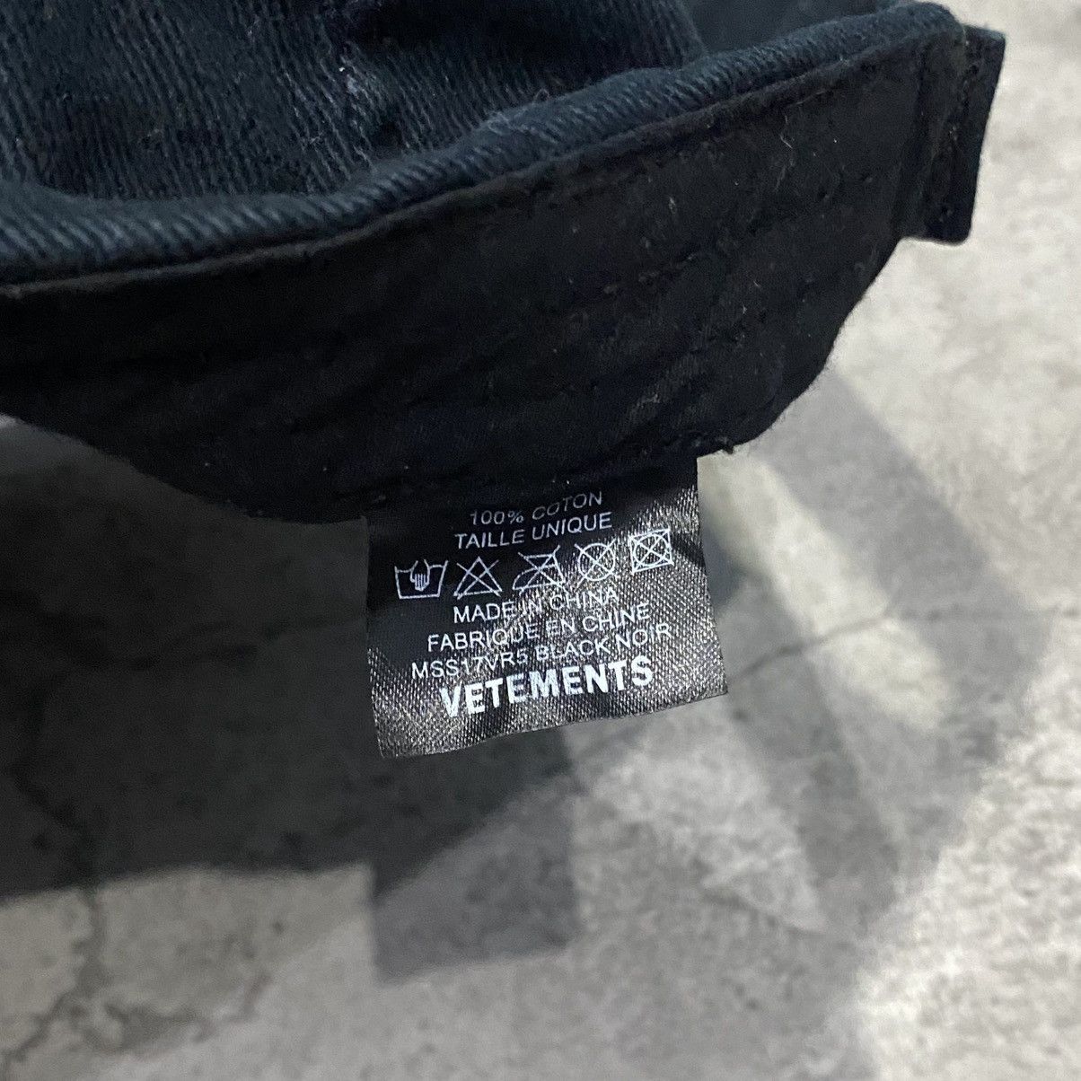 Vetements Vetements Black Securite Cap Size ONE SIZE - 3 Thumbnail