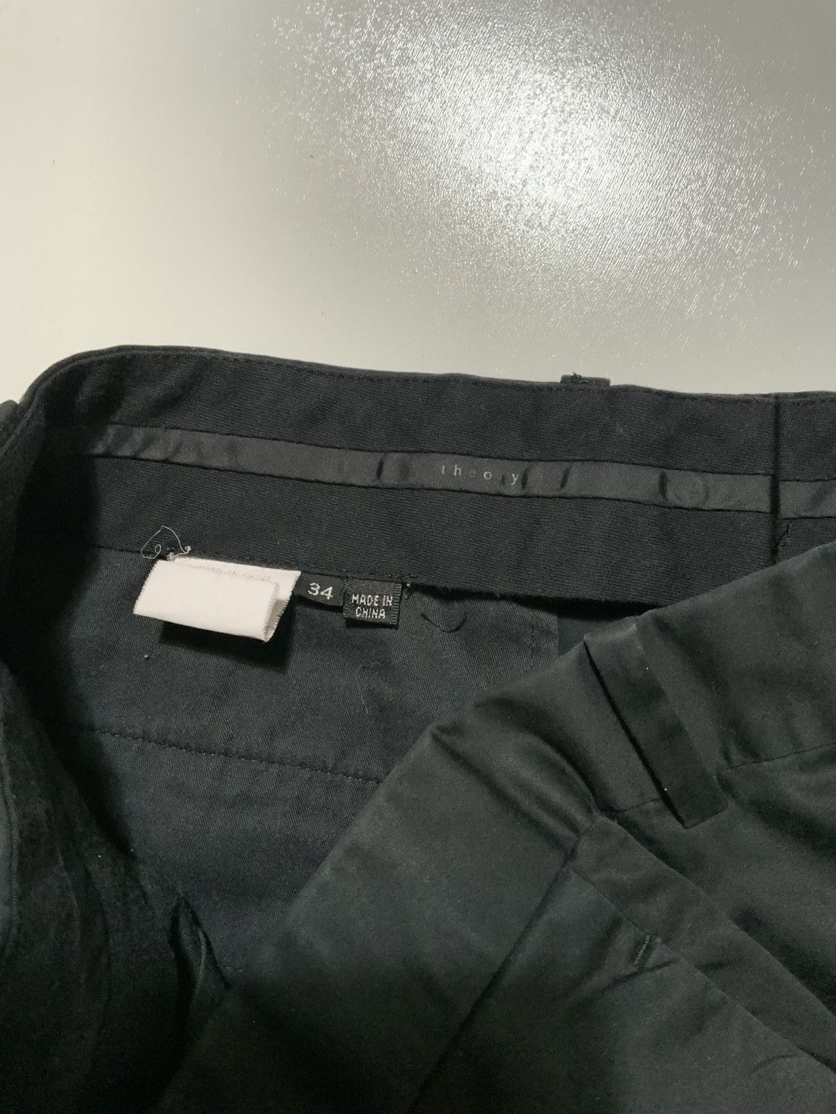 Theory $165 Theory Kramer Quest Black Flat Front Relaxed Fit Pants Size US 34 / EU 50 - 5 Thumbnail