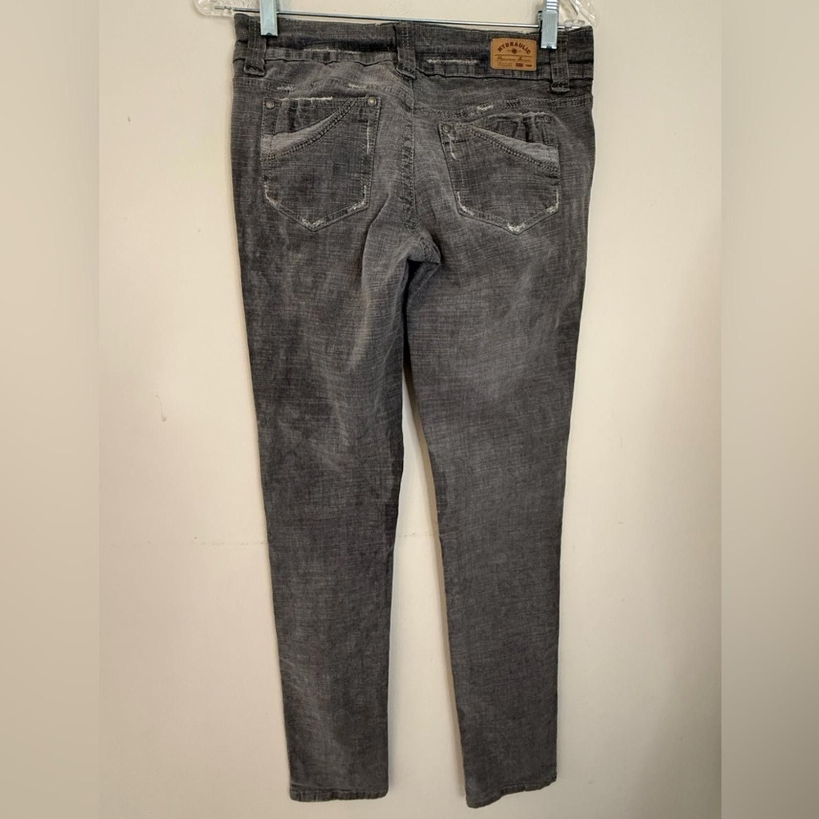 Other Hydraulic gray denim jeans distressed low rise slim SZ 7/8 Size 30" / US 8 / IT 44 - 2 Thumbnail