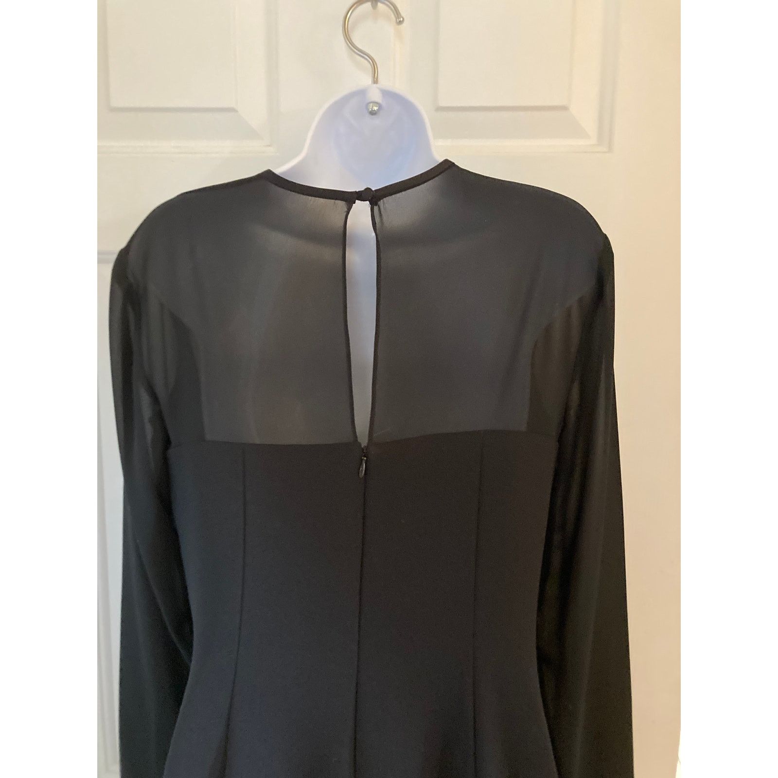 Nicole Miller Nicole Miller NYC Black Sheer-Yoke Dress – Size 8 Size M / US 6-8 / IT 42-44 - 4 Thumbnail