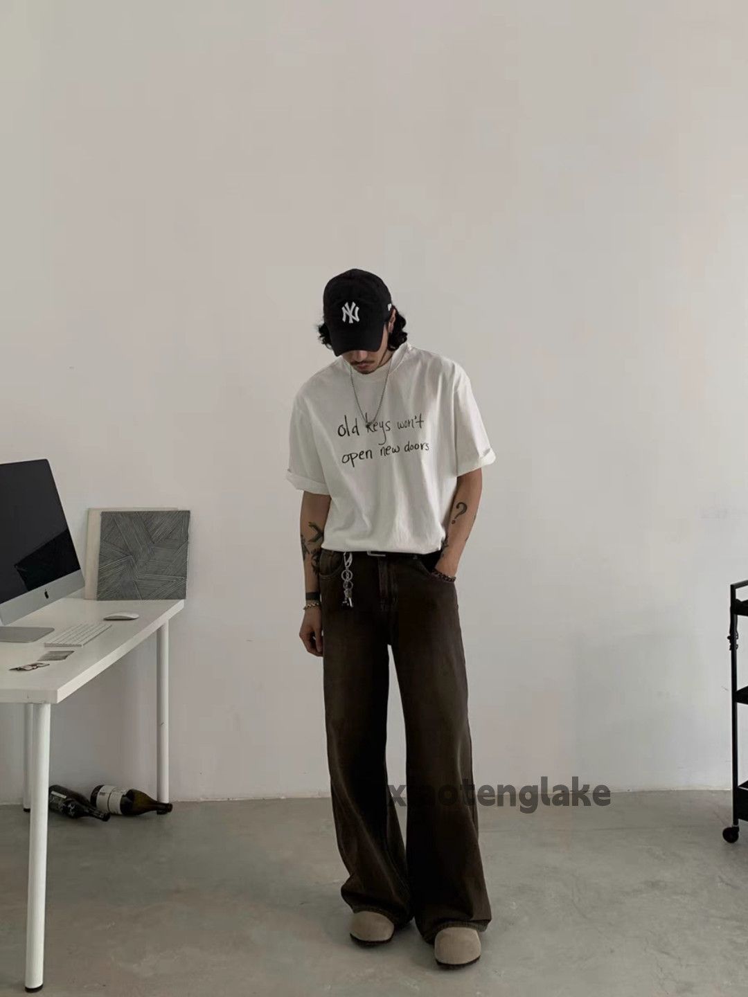 Jean × Vintage Unisex washed faded cleanfit yuppie y2k jeans Size US 32 / EU 48 - 3 Thumbnail