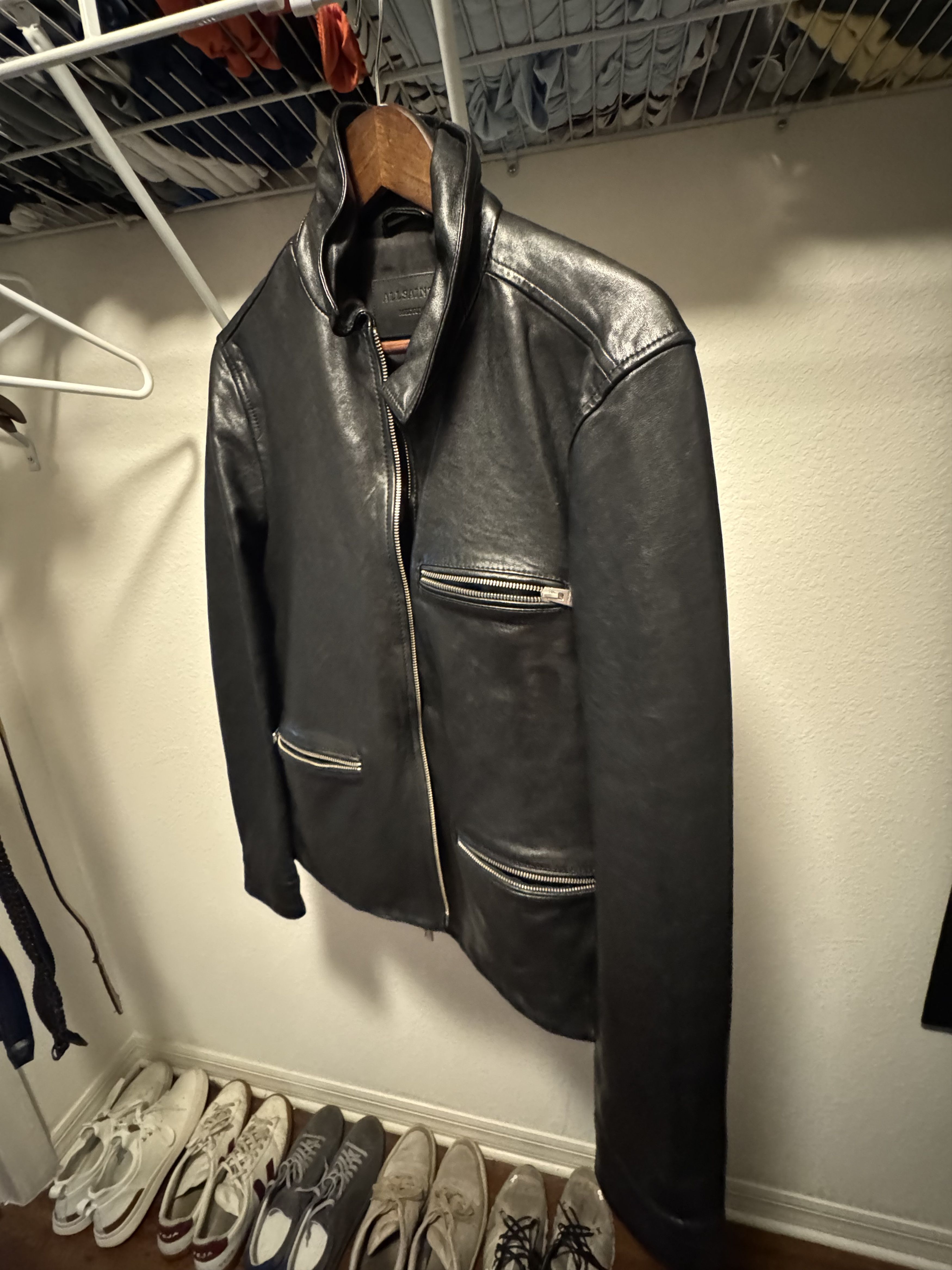 Allsaints AllSaints Calix Leather Jacket – Black Size US M / EU 48-50 / 2 - 2 Thumbnail