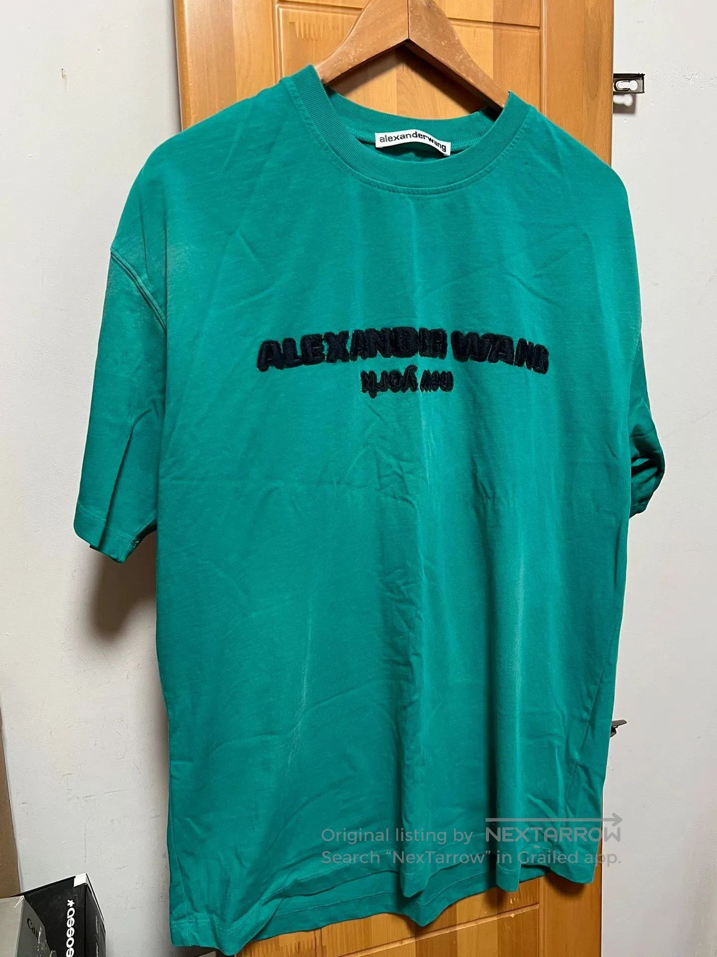 Alexander Wang Alexander Wang Green Logo Washed T. Size US L / EU 52-54 / 3 - 1 Thumbnail