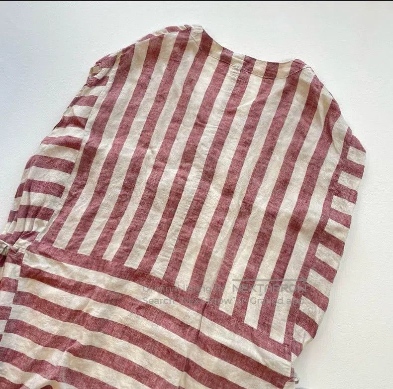 Kapital Kapital Striped linen lace-ups vest blouse Size S / US 4 / IT 40 - 6 Thumbnail