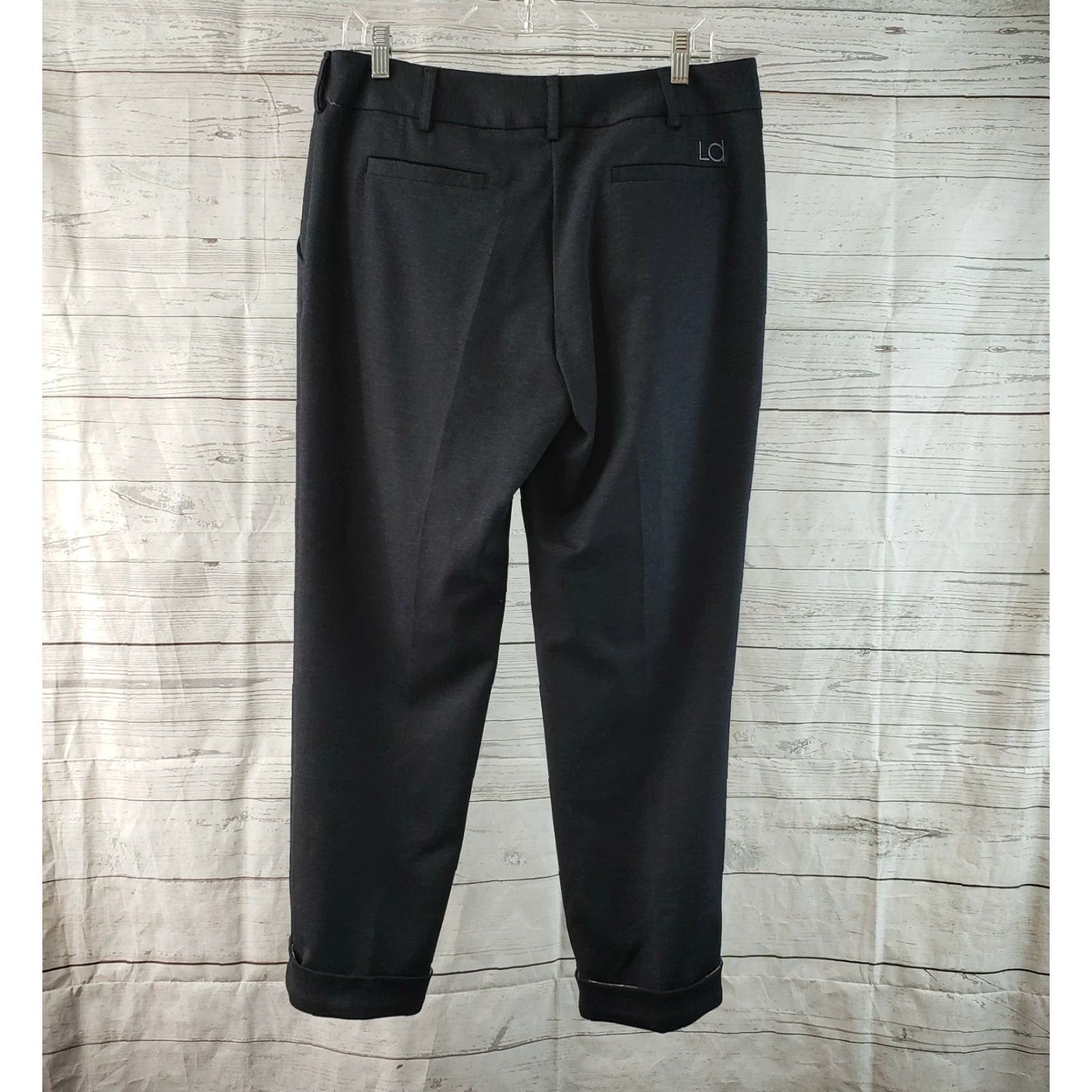 Vintage Lizzie Driver Womens Cropped Pants Sz 8 Gray Cuffed Mid Rise Cotton Blend Size 30" / US 8 / IT 44 - 3 Thumbnail