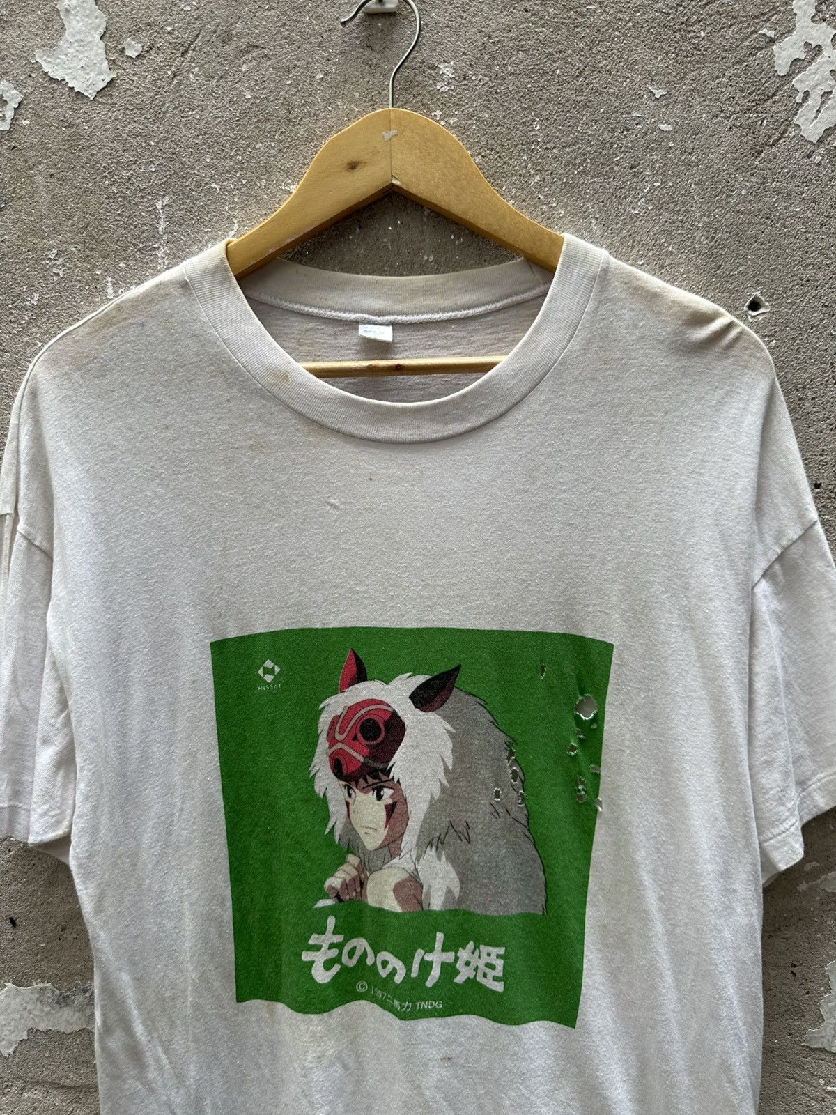 Anime × Japanese Brand × Vintage Vintage 90's Princess Mononoke Japanese Anime Ditrssed Tees Size US M / EU 48-50 / 2 - 3 Thumbnail