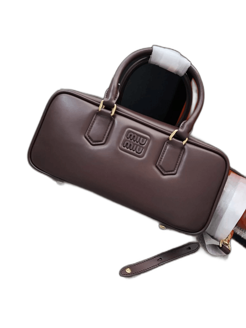 Miu Miu Miumiu Brown Bowling Handbag Short Handle Size ONE SIZE - 1 Thumbnail