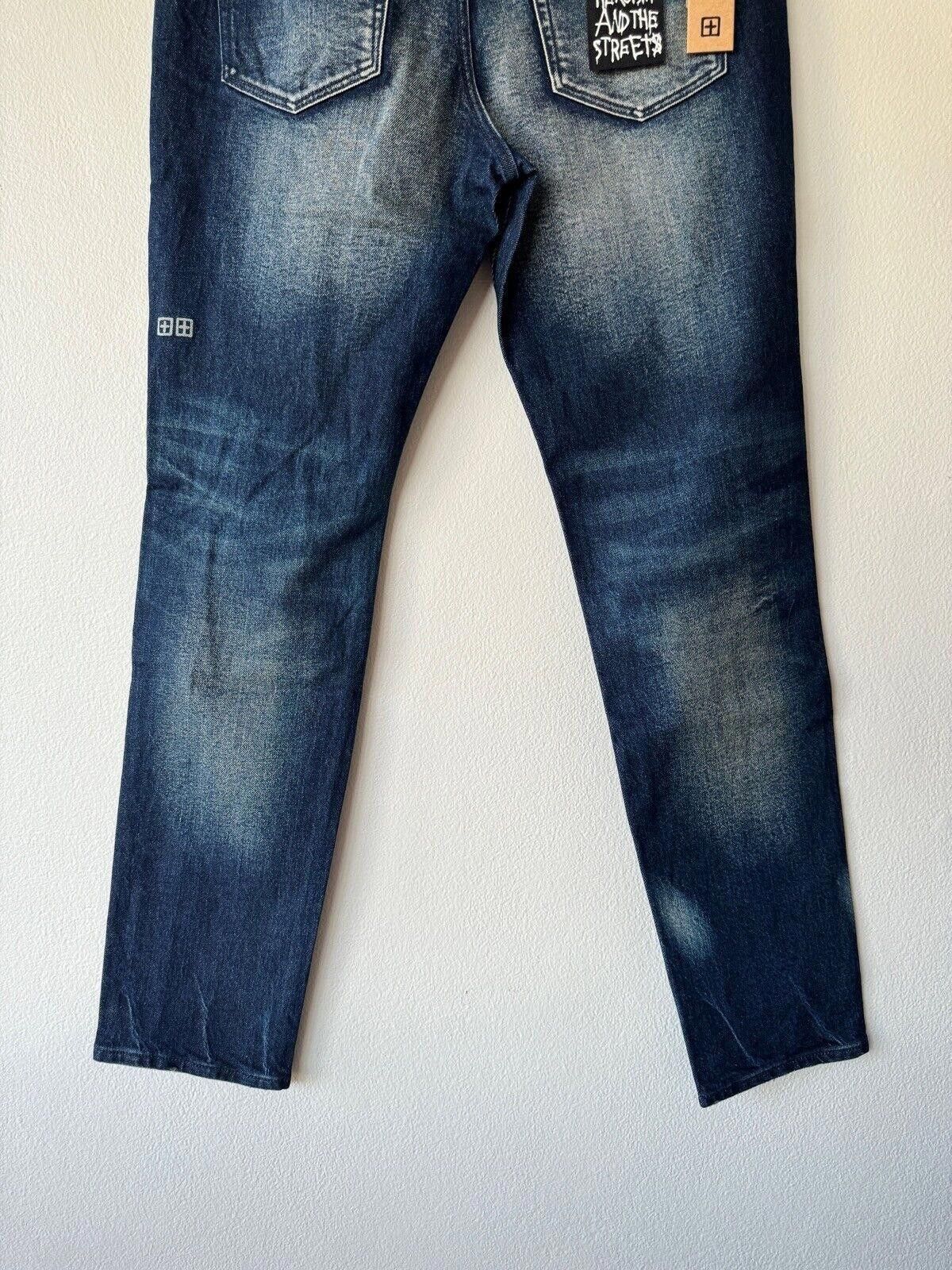 Ksubi new Ksubi mens denim jean 32 wolfgang blue lowlite trashed Size US 32 / EU 48 - 7 Thumbnail